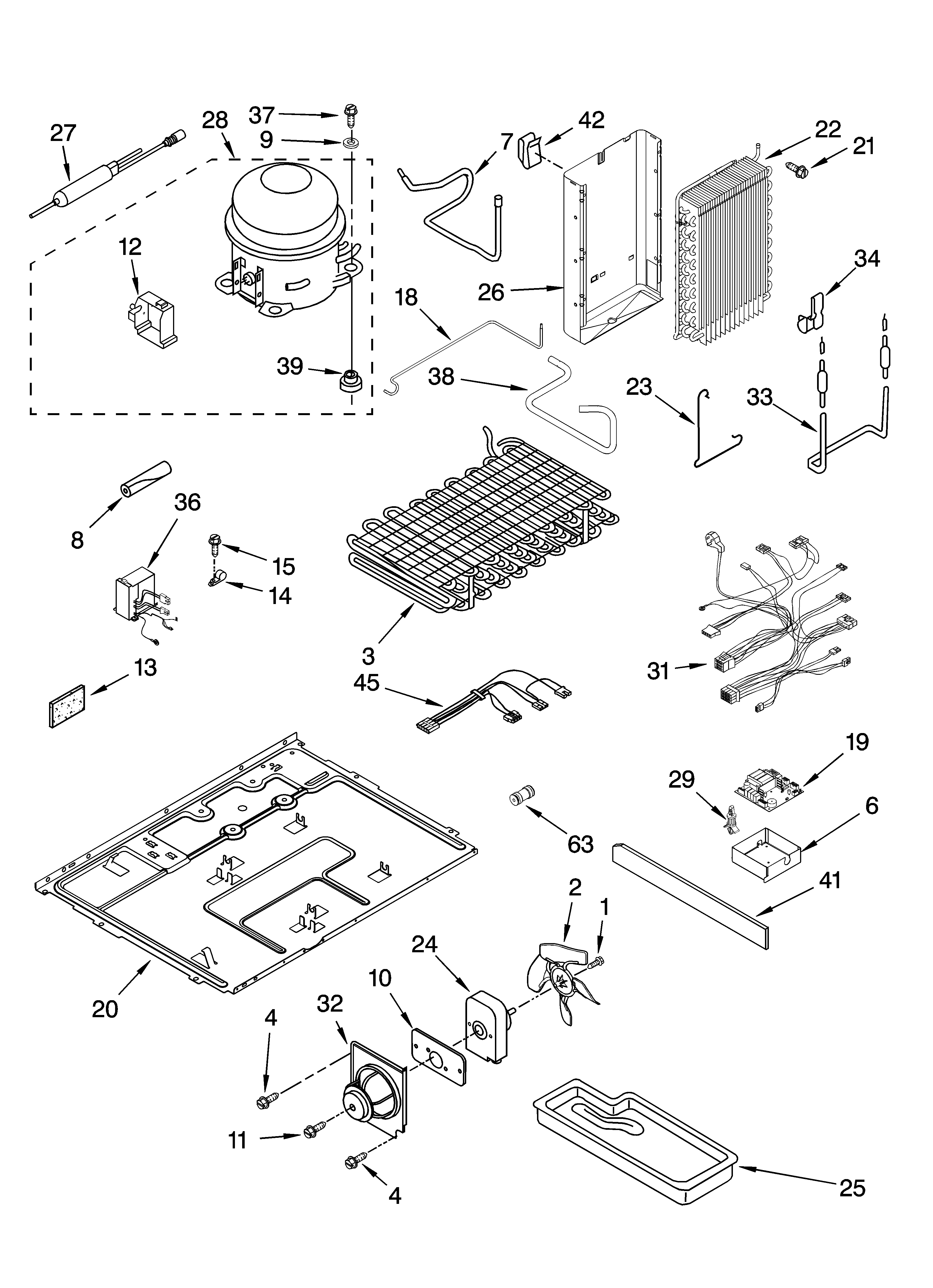 Whirlpool GC5SHEXNQ04 unit parts diagram