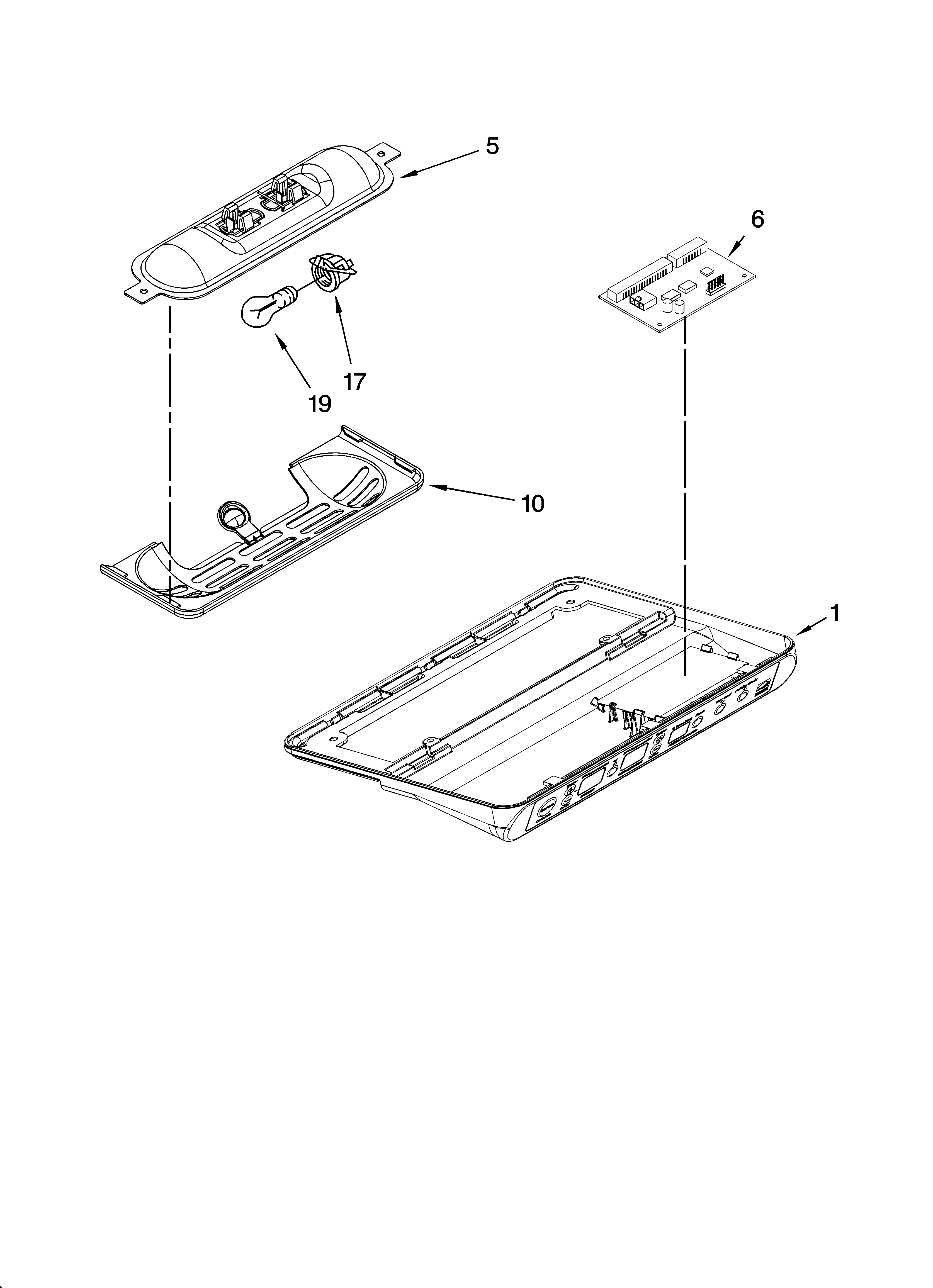 KitchenAid KSCS23INBT02 control parts diagram