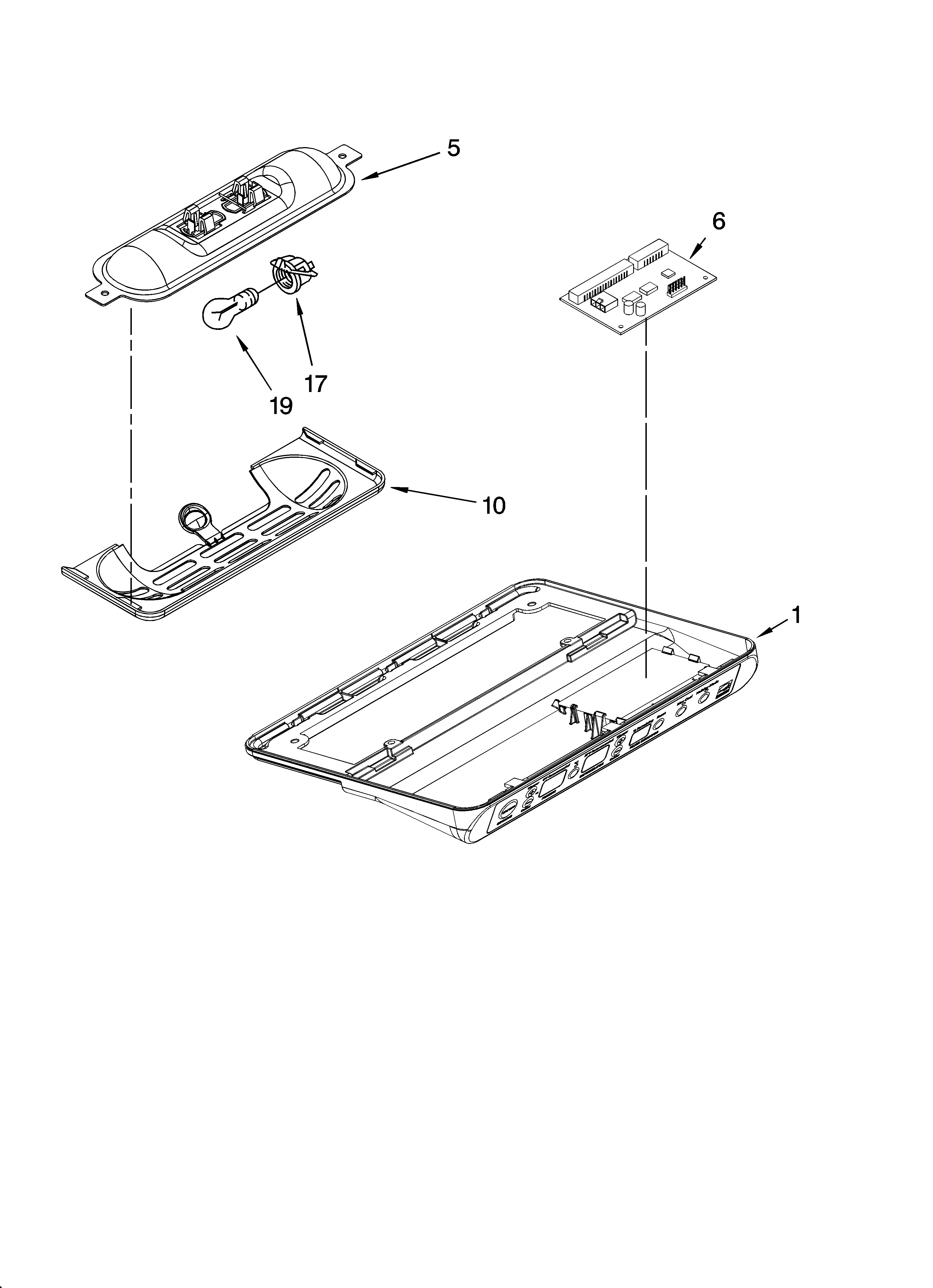 KitchenAid KSCS25INWH02 control parts diagram