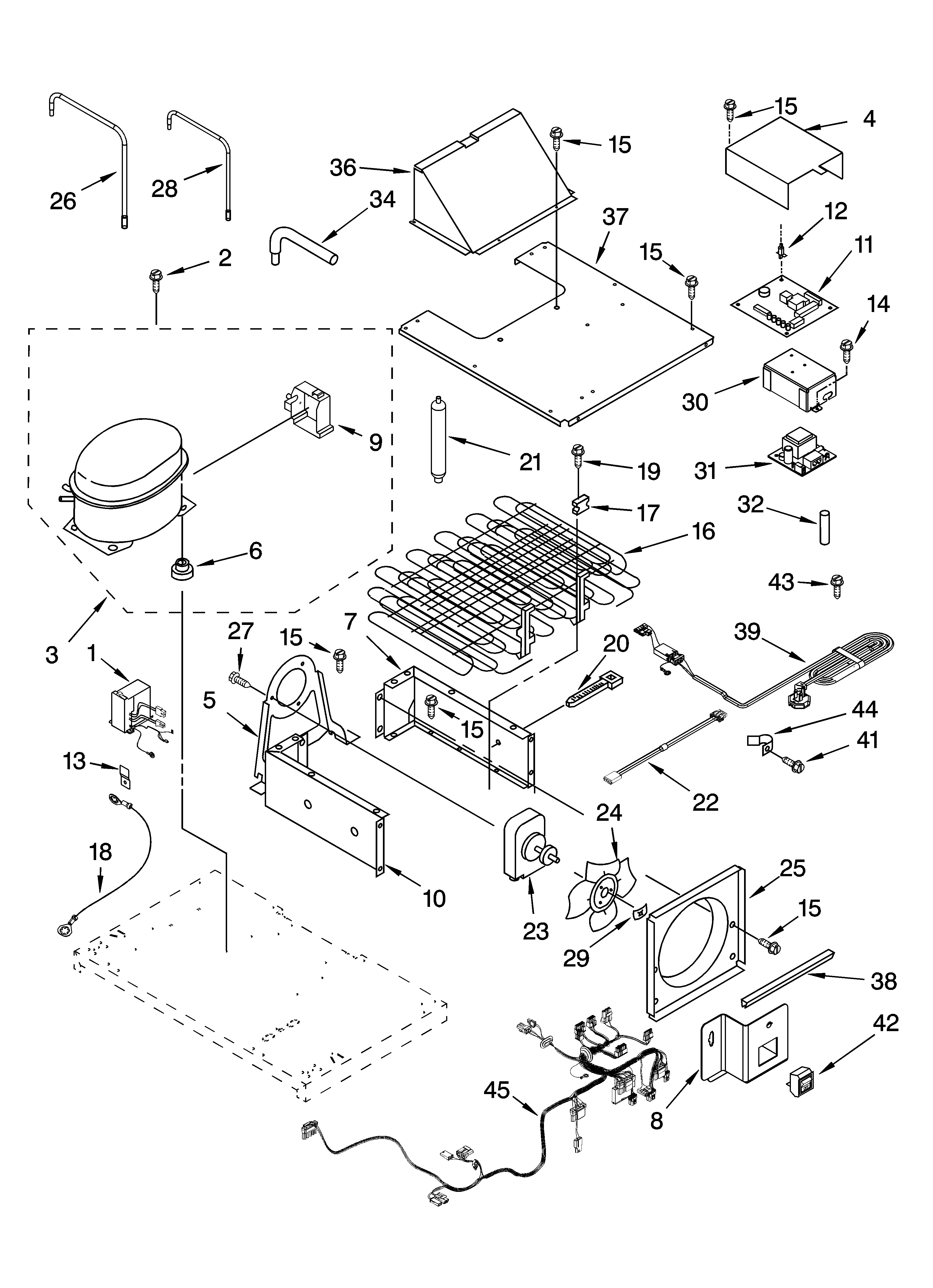 KitchenAid KSSO48FMX03 upper unit parts diagram