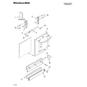 KitchenAid KUDU02FRWH3 door and panel parts diagram