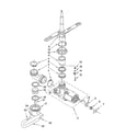 Roper RUD4000SQ0 pump and spray arm parts diagram
