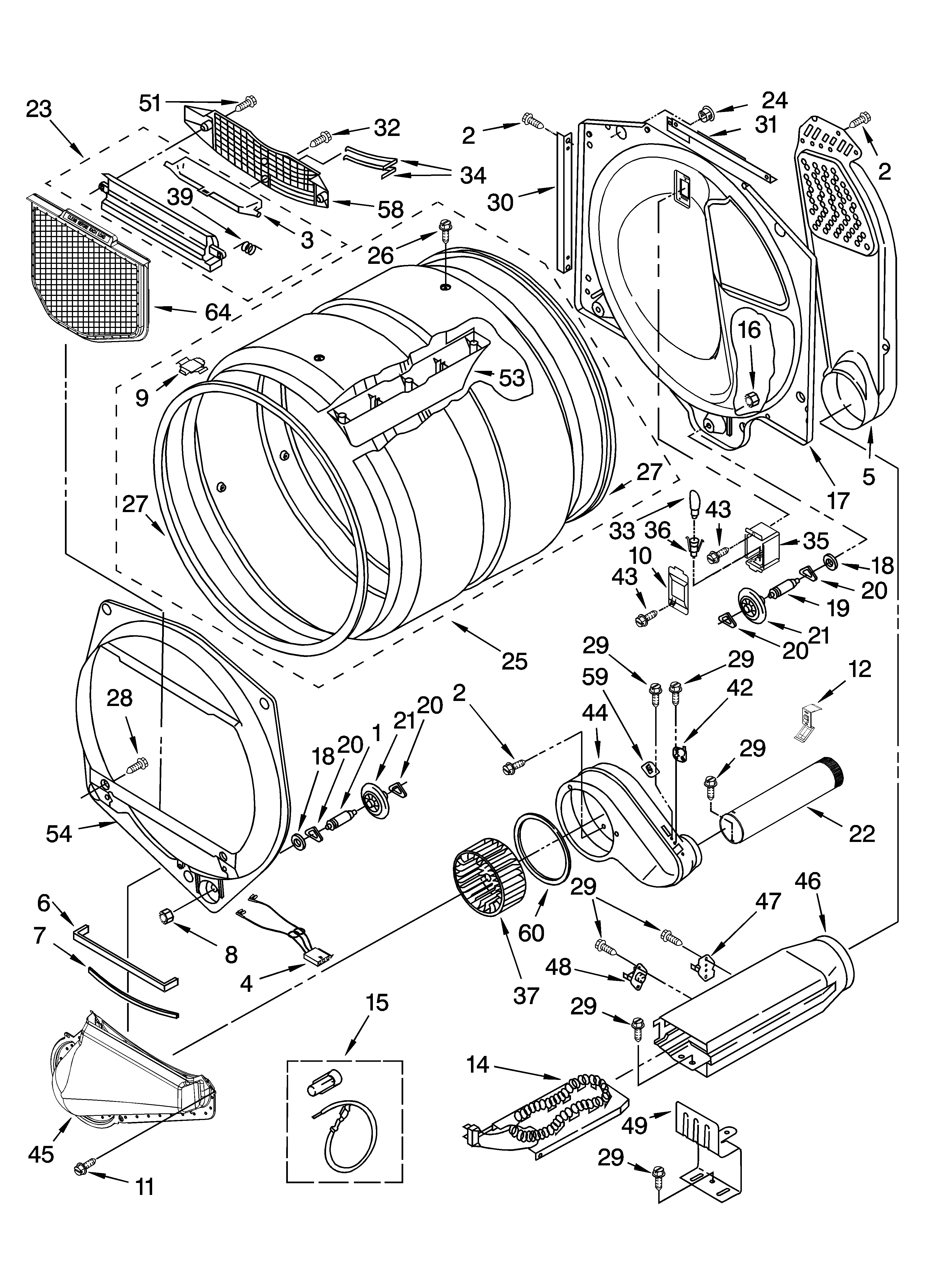 Maytag MED9600SQ0 bulkhead parts diagram