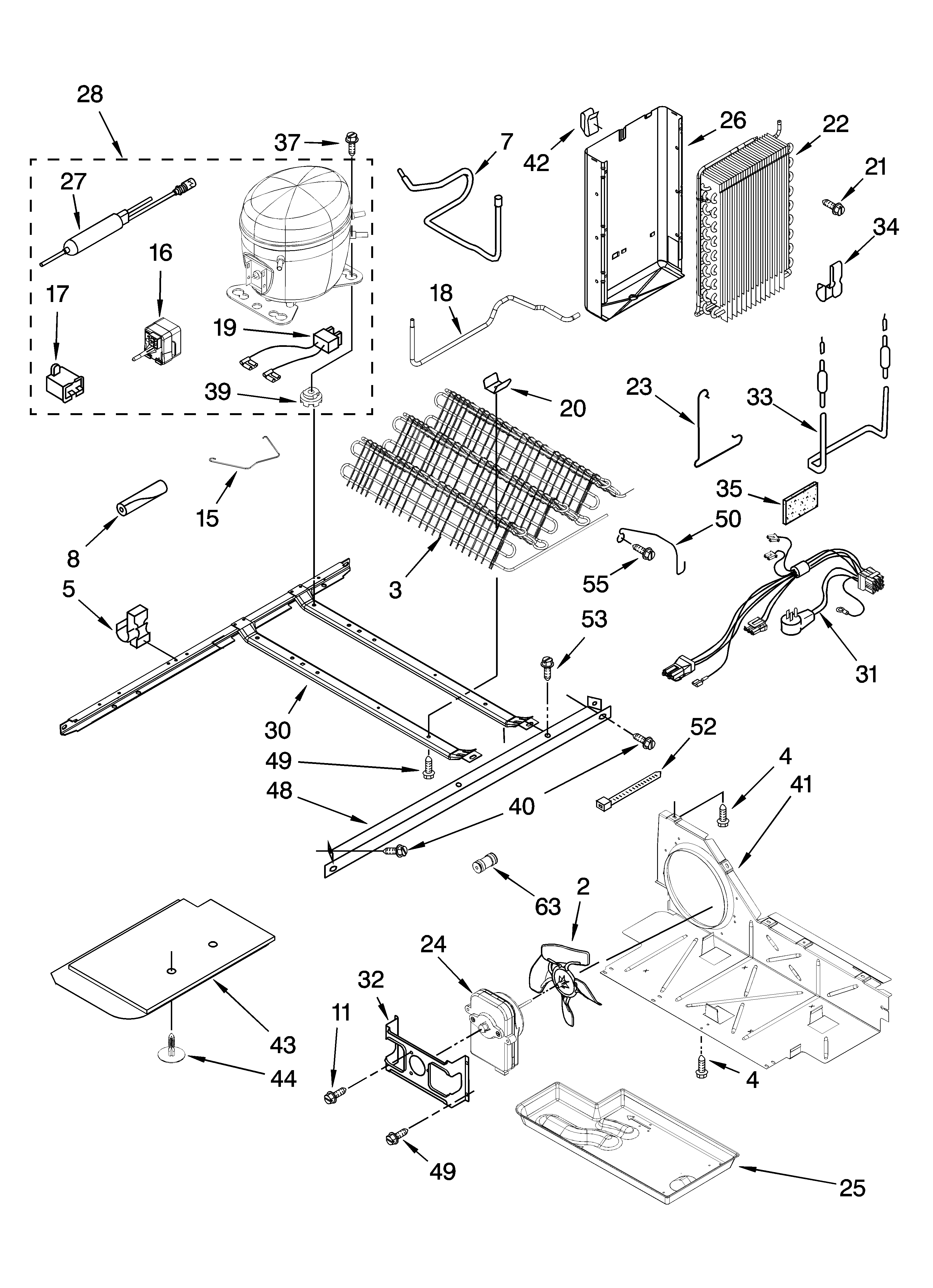 KitchenAid KSRL25FTMS00 unit parts diagram