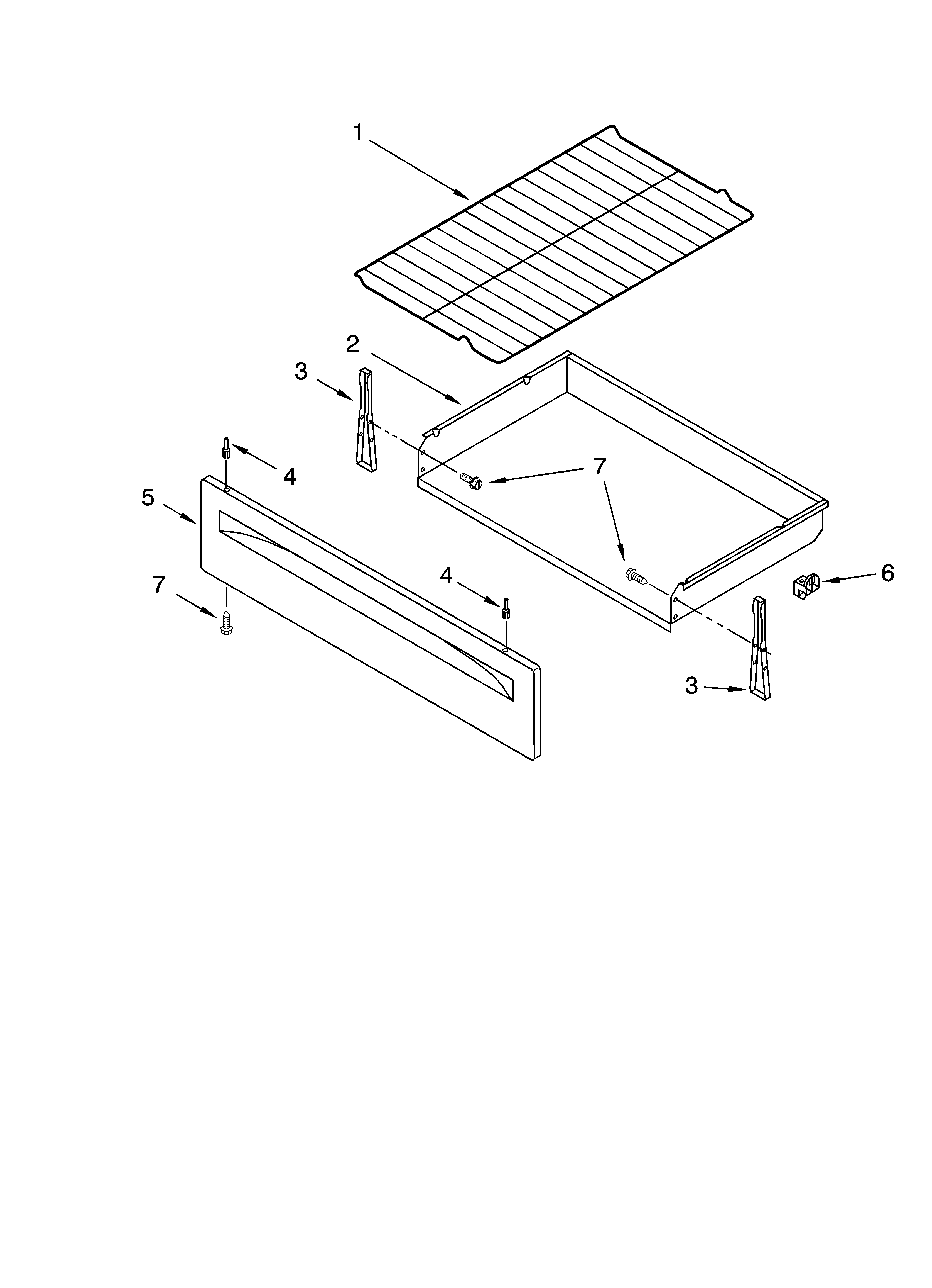 Whirlpool SF262LXSQ0 drawer & broiler parts, optional parts diagram