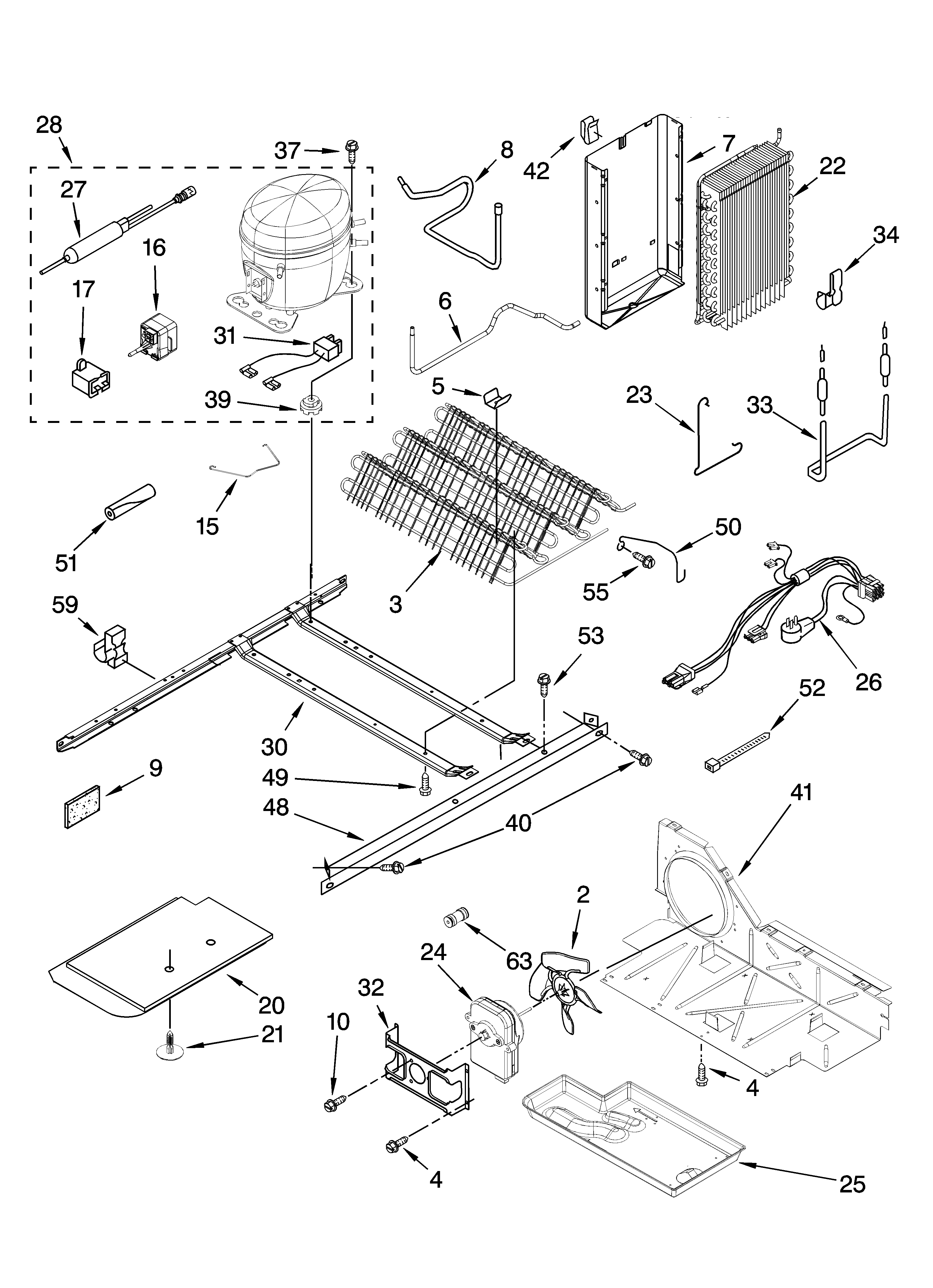 KitchenAid KSRS25CSMK01 unit parts diagram