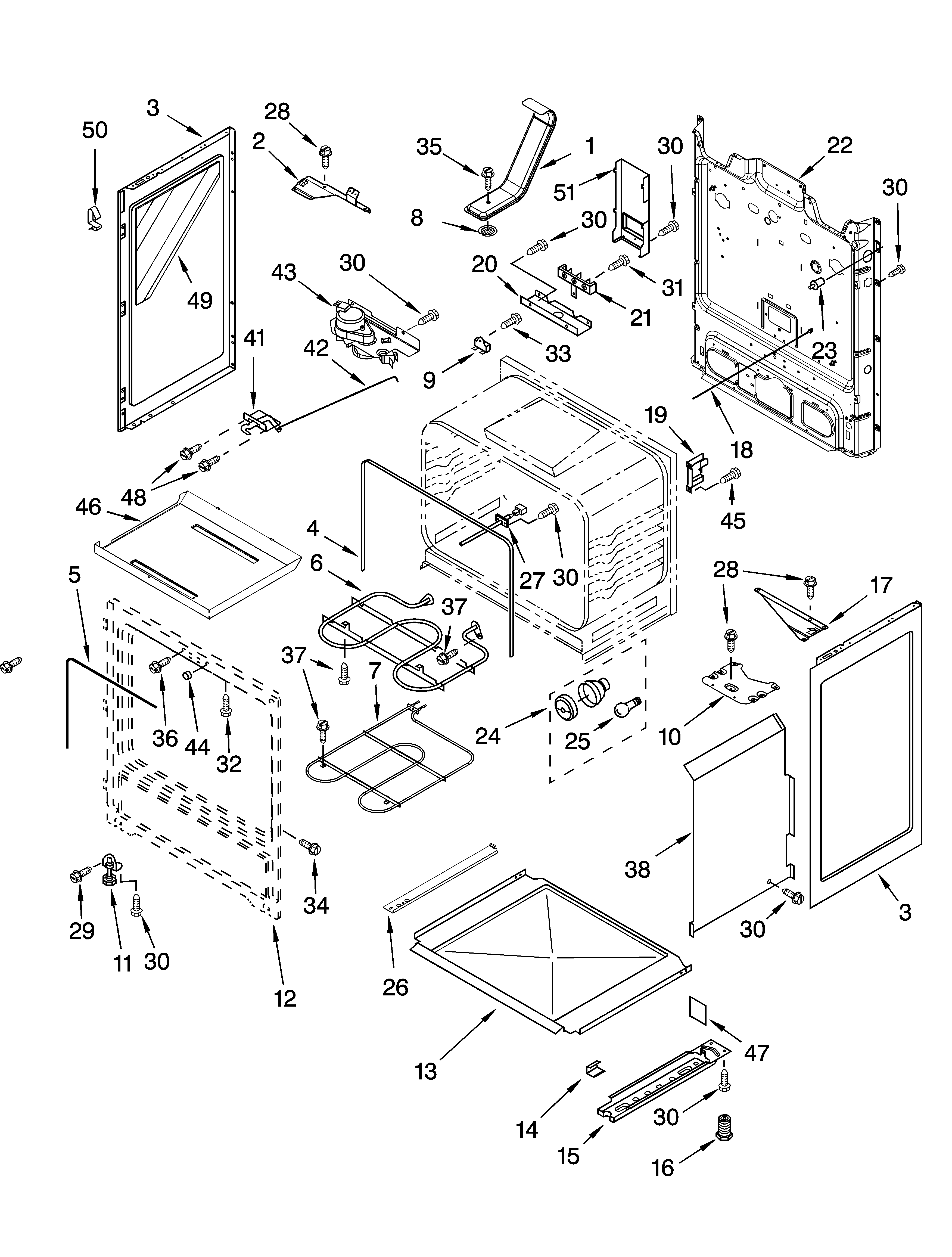 Whirlpool WERP4120PT2 chassis parts diagram