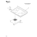 Whirlpool RF262LXSB1 cooktop parts diagram