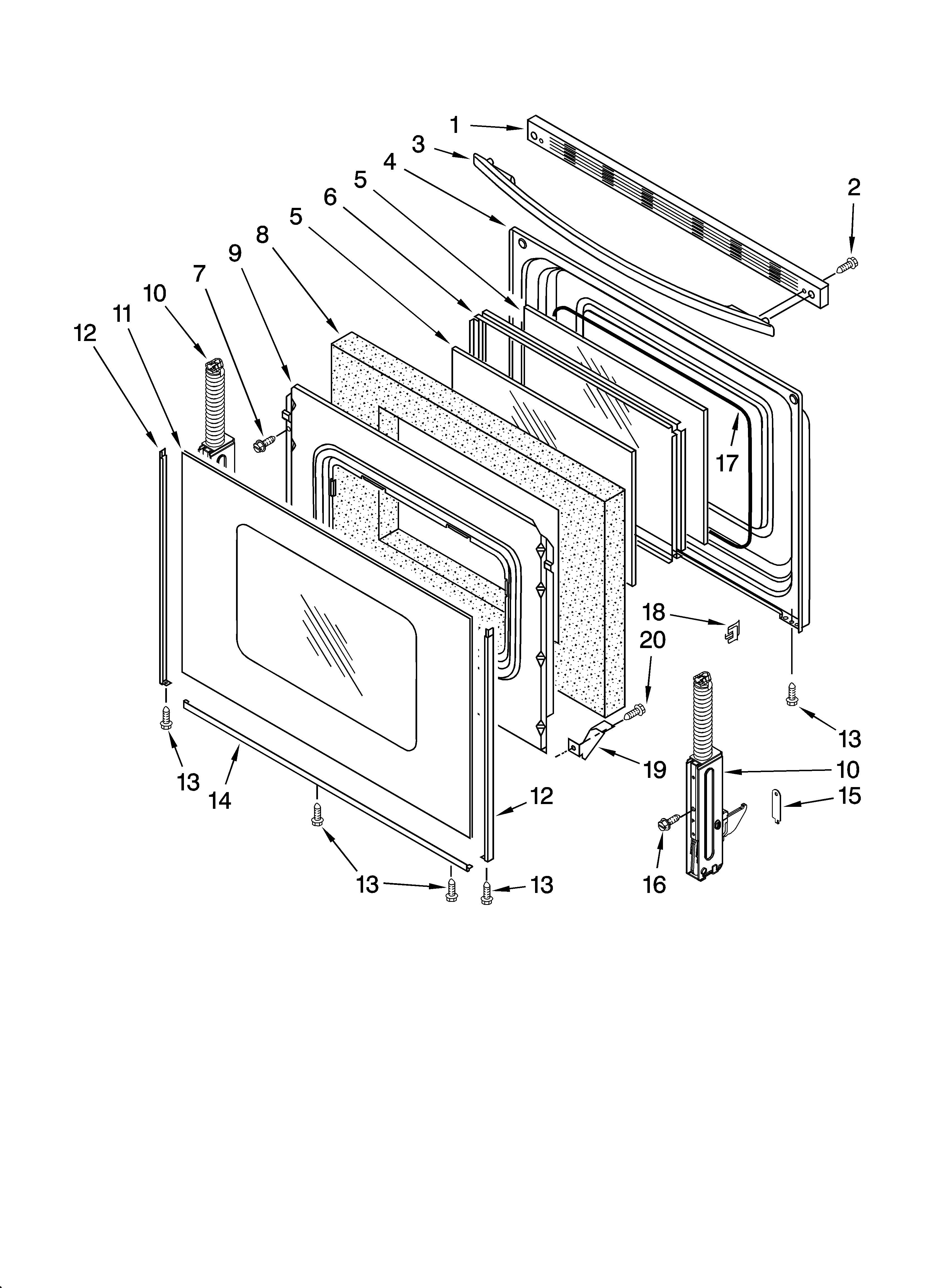 Whirlpool RF262LXSW1 door parts, optional parts (not included) diagram