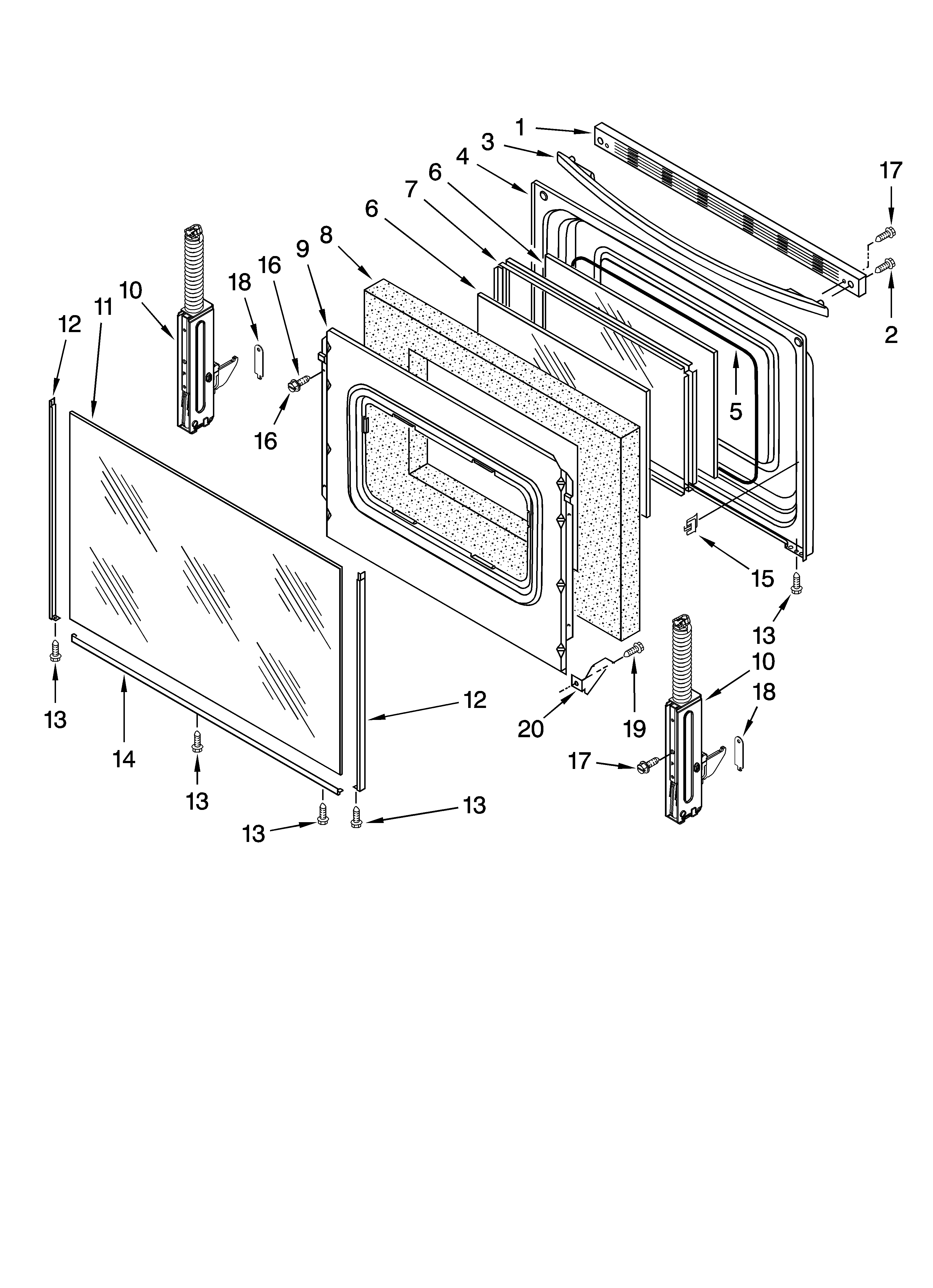 Whirlpool RF462LXSB1 door parts, optional parts diagram