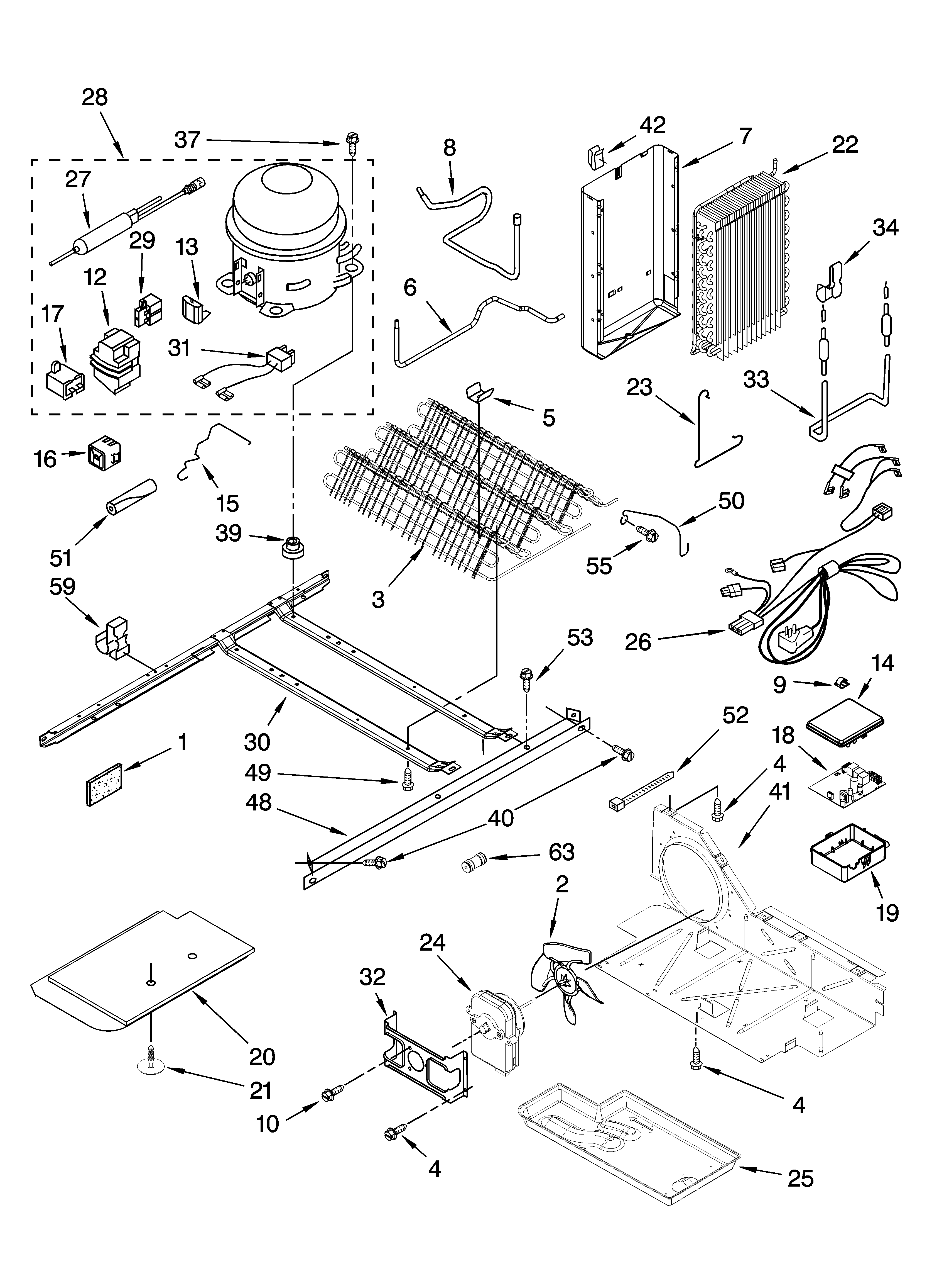 Whirlpool GD5NVAXSB00 unit parts diagram