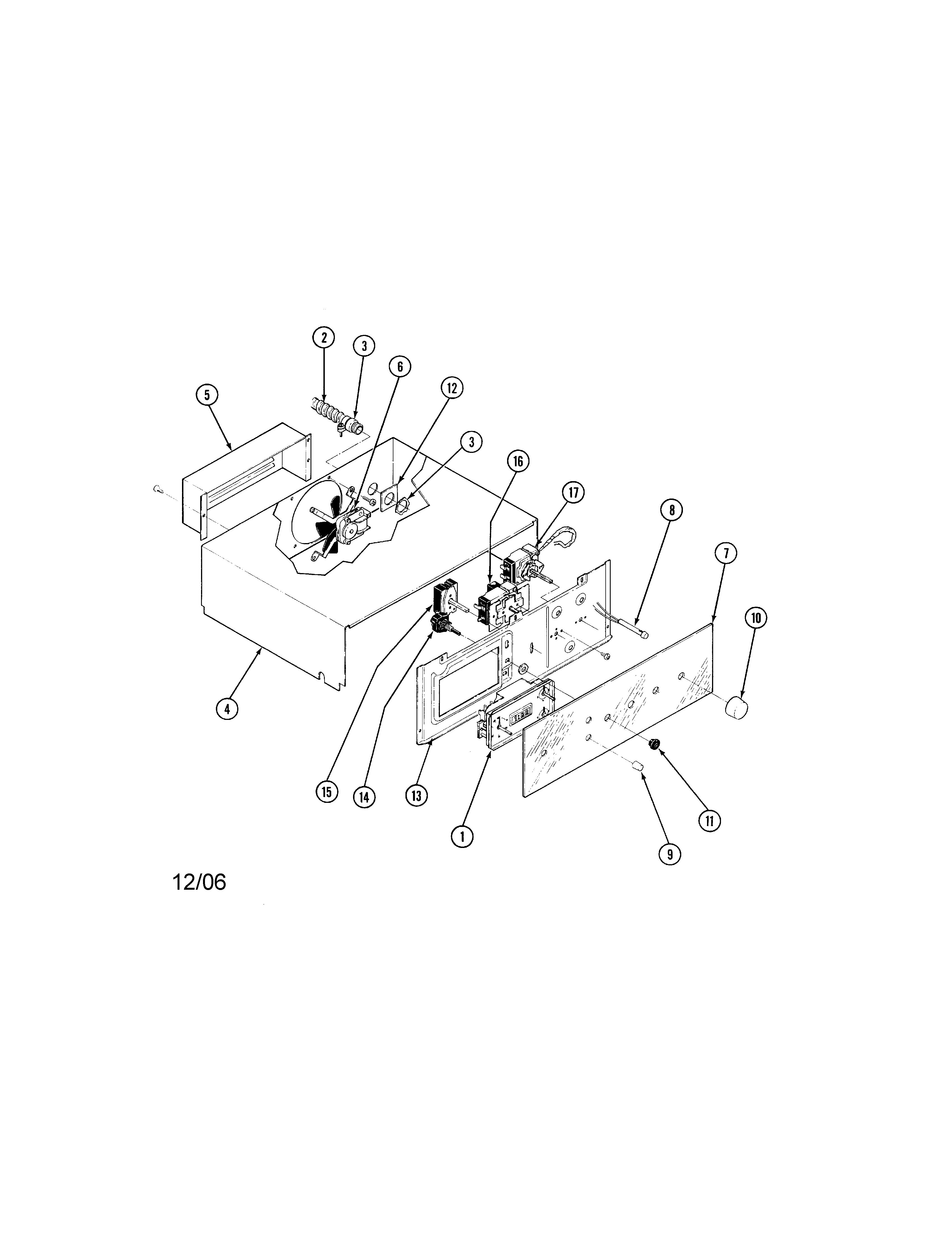 Jenn-Air W210 control panel diagram