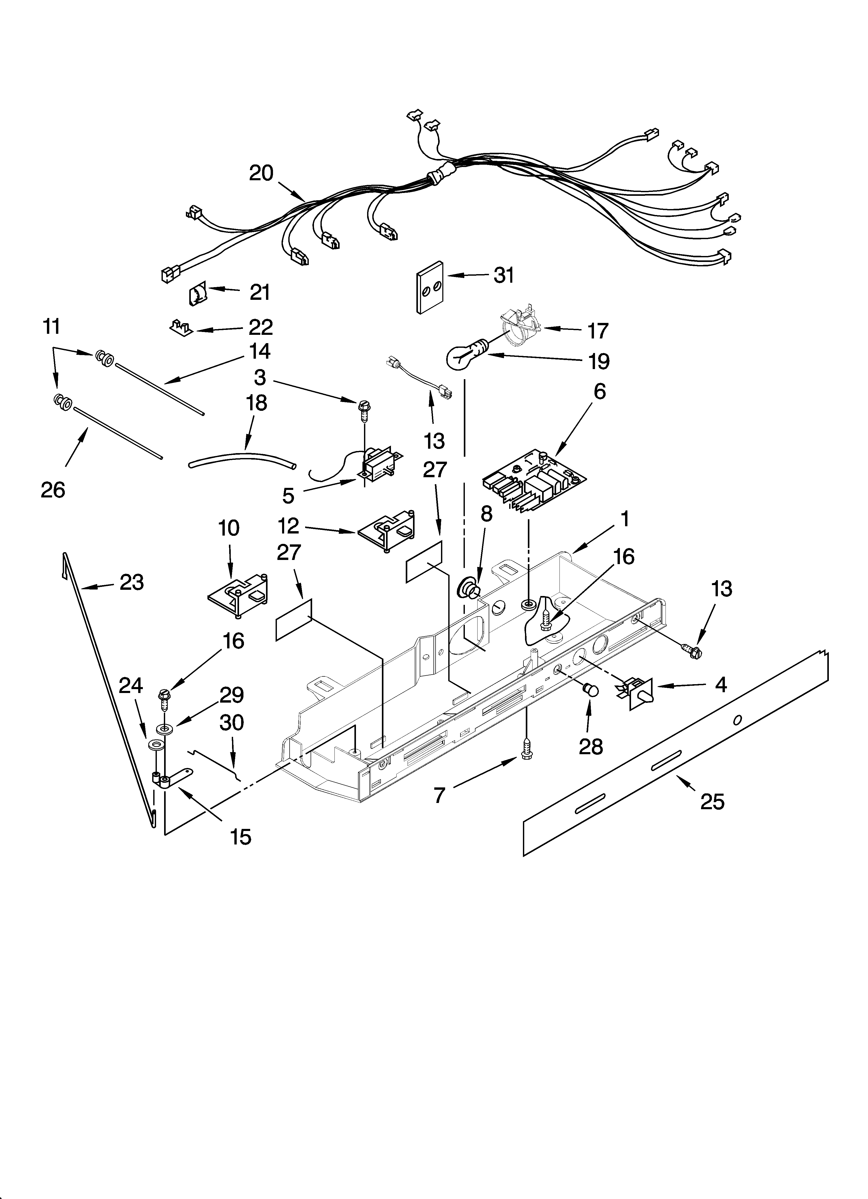 Whirlpool ED5FHEXTQ00 control parts diagram