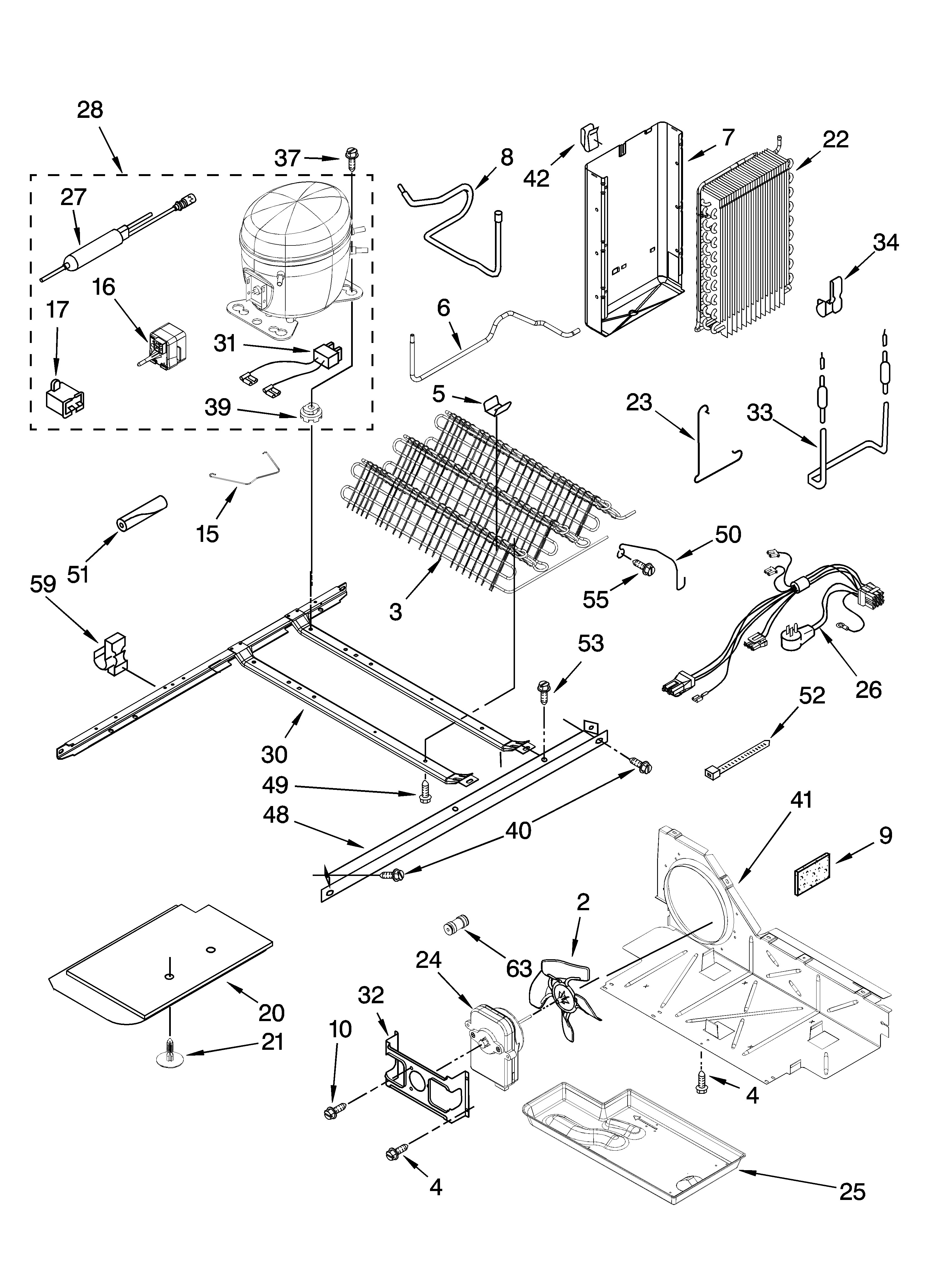 KitchenAid KSRS25FTSS00 unit parts diagram