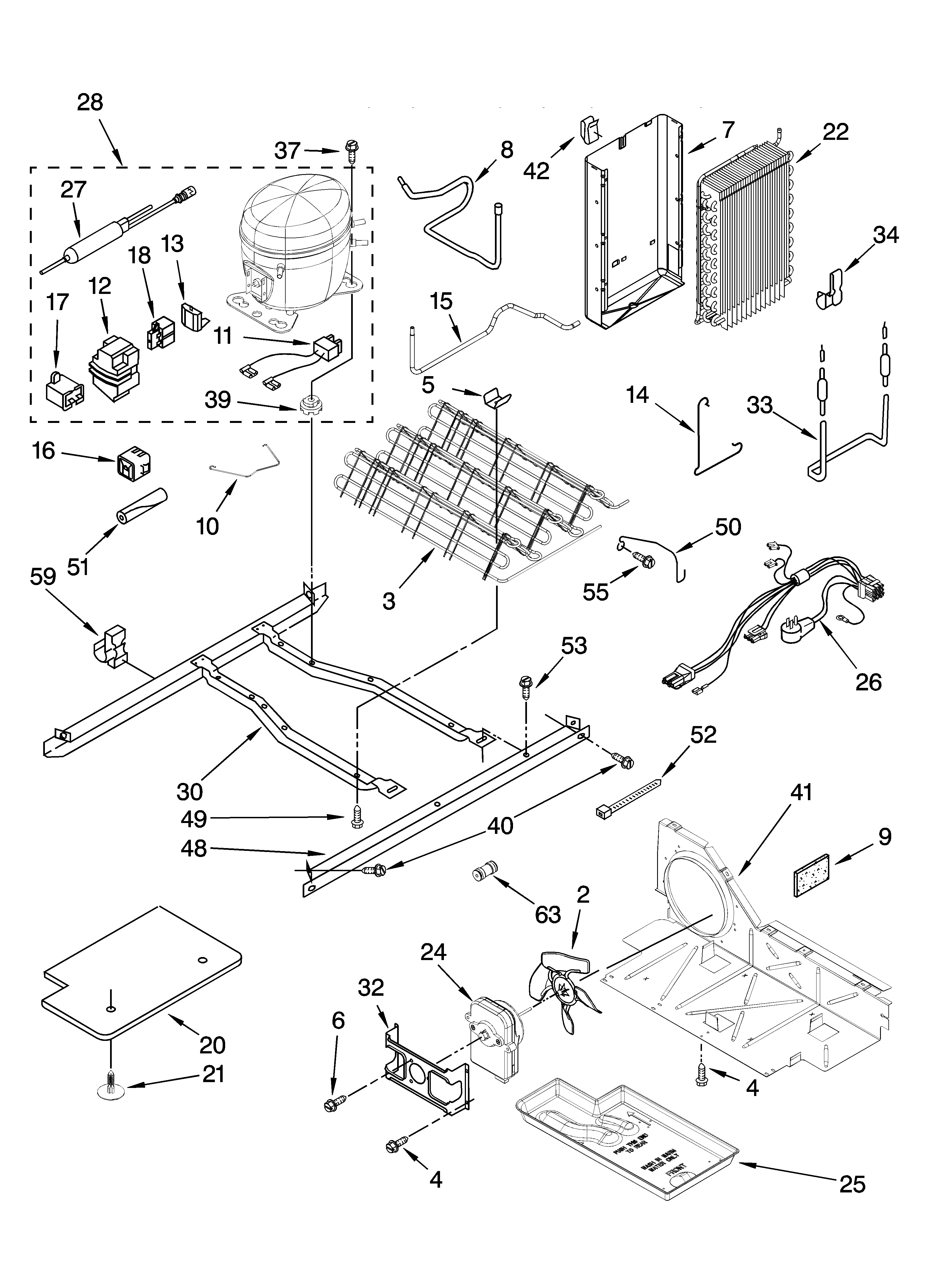 KitchenAid KSRX22FTWH00 unit parts diagram