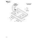 Whirlpool SF462LXSB1 cooktop parts diagram