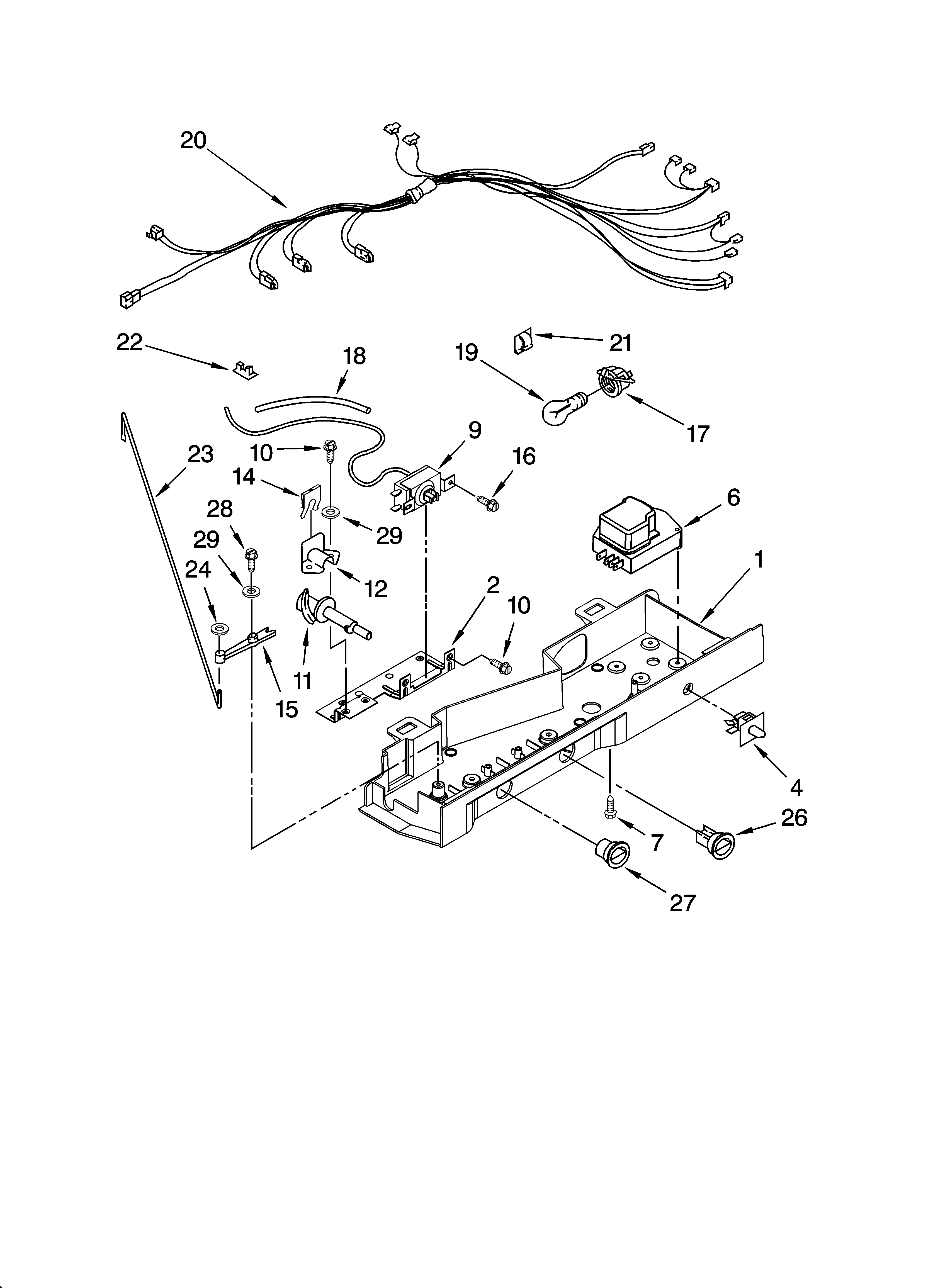 Estate TS25CFXTQ00 control parts diagram