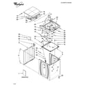 Whirlpool WTW6400SW2 top and cabinet parts diagram