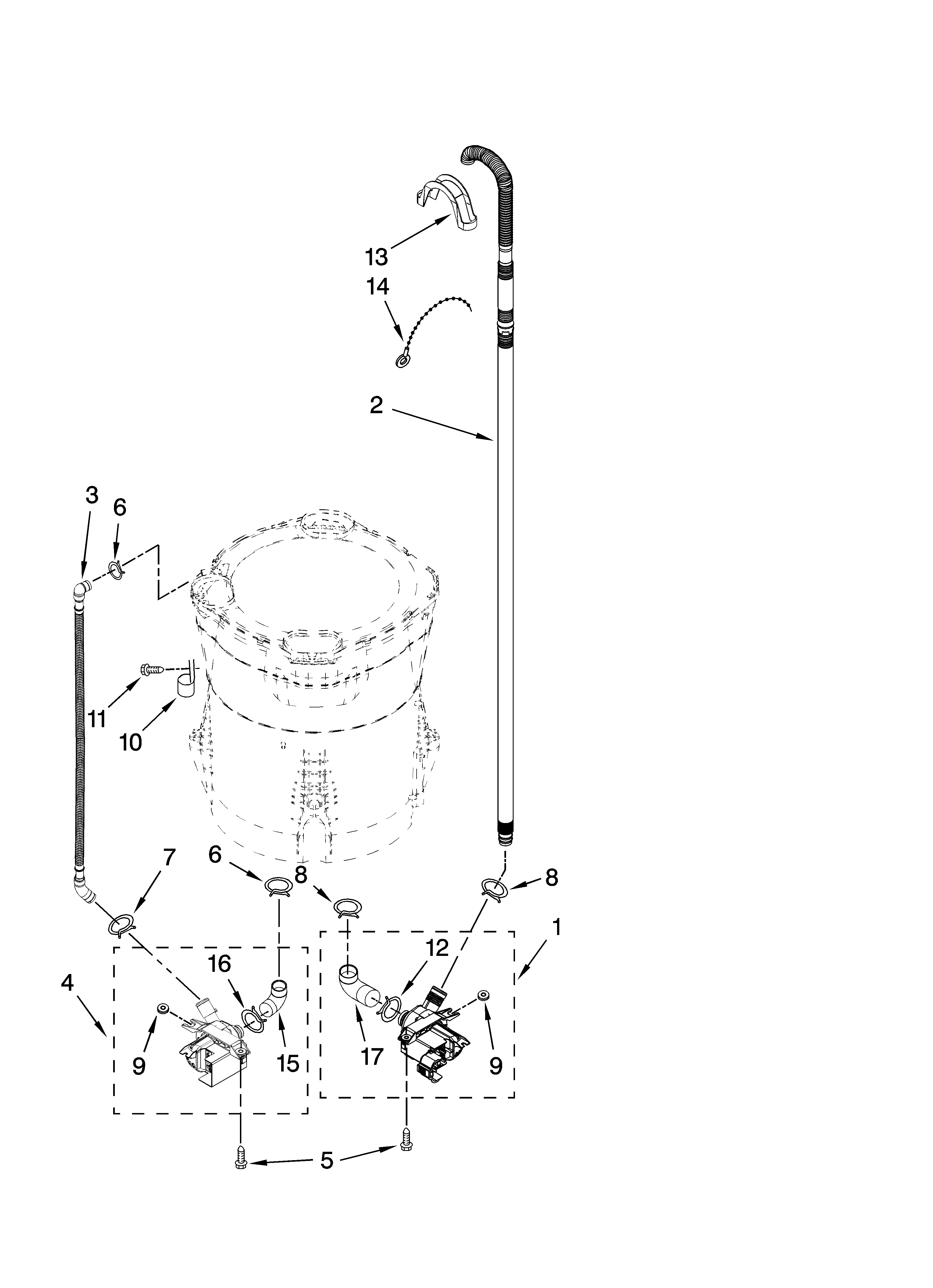 Whirlpool WTW6400SW2 pump parts, optional parts (not included) diagram