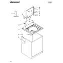 Admiral ATW4300TQ0 top and cabinet parts diagram
