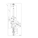 Whirlpool 1CWTW5505SQ0 brake and drive tube parts diagram