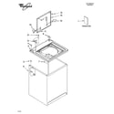 Whirlpool 1CWTW5590SQ0 top and cabinet parts diagram