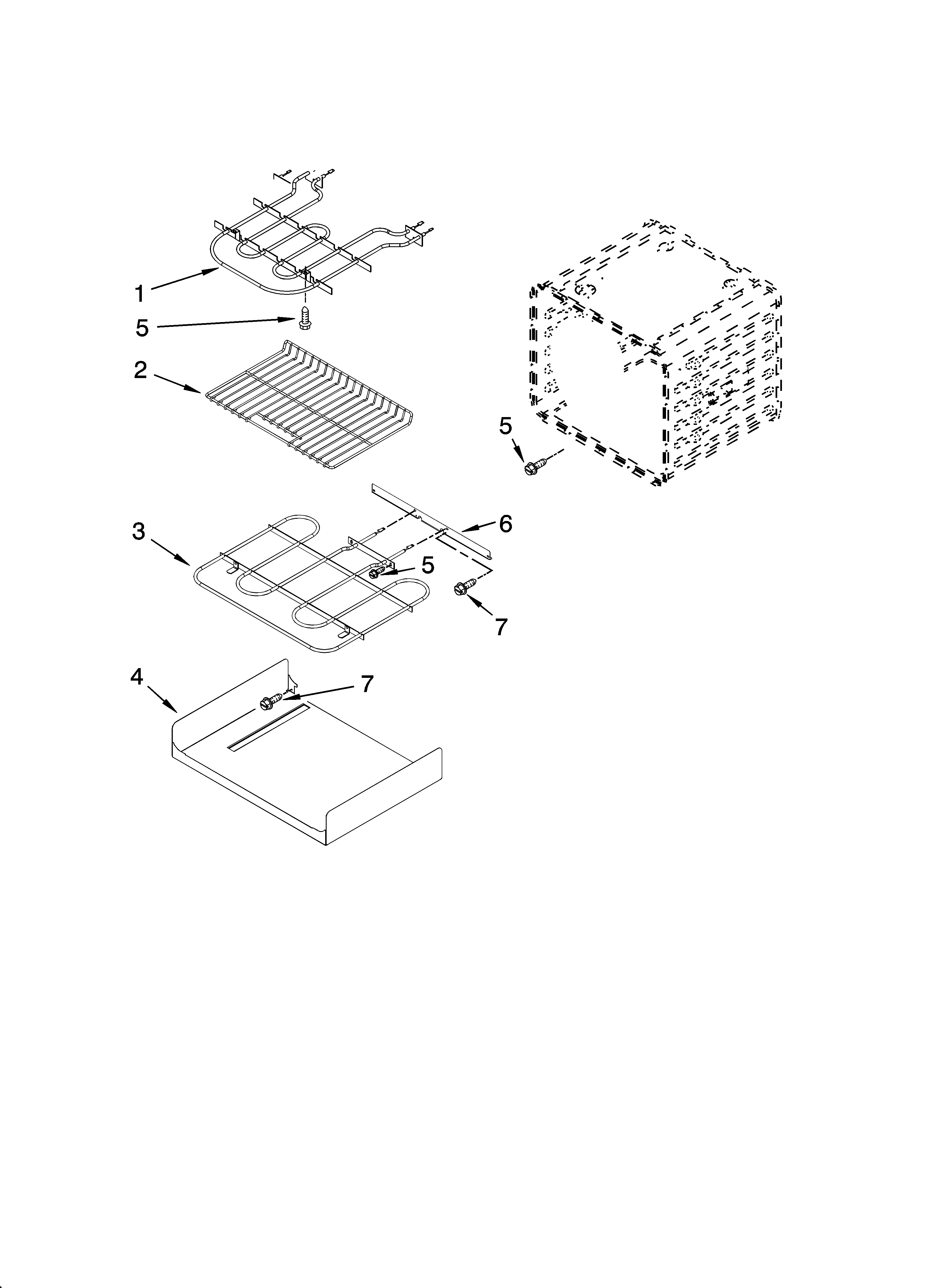 KitchenAid KEBK206SBL00 internal oven parts diagram