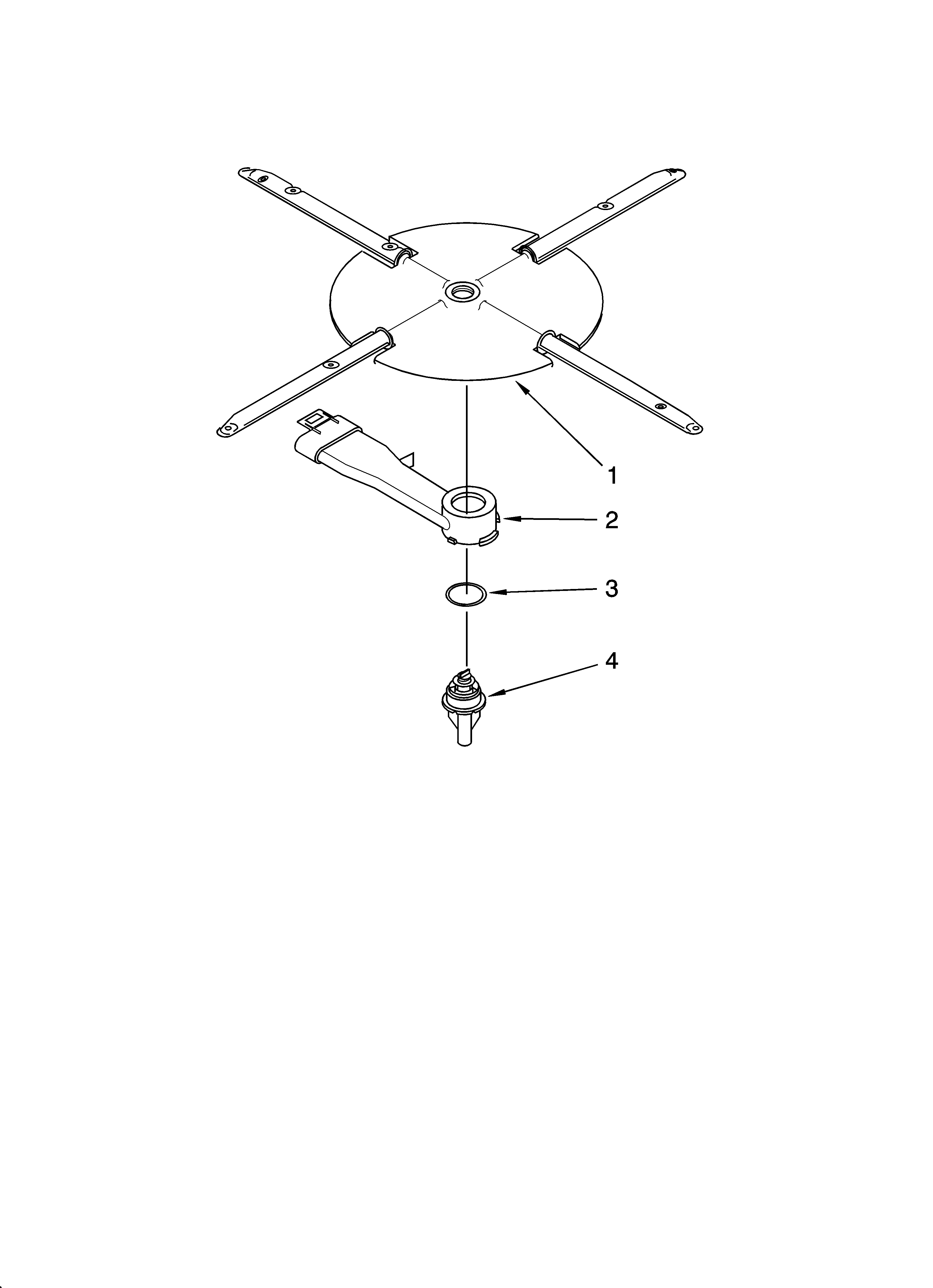 KitchenAid KUDP02IRWH4 lower washarm and strainer parts diagram