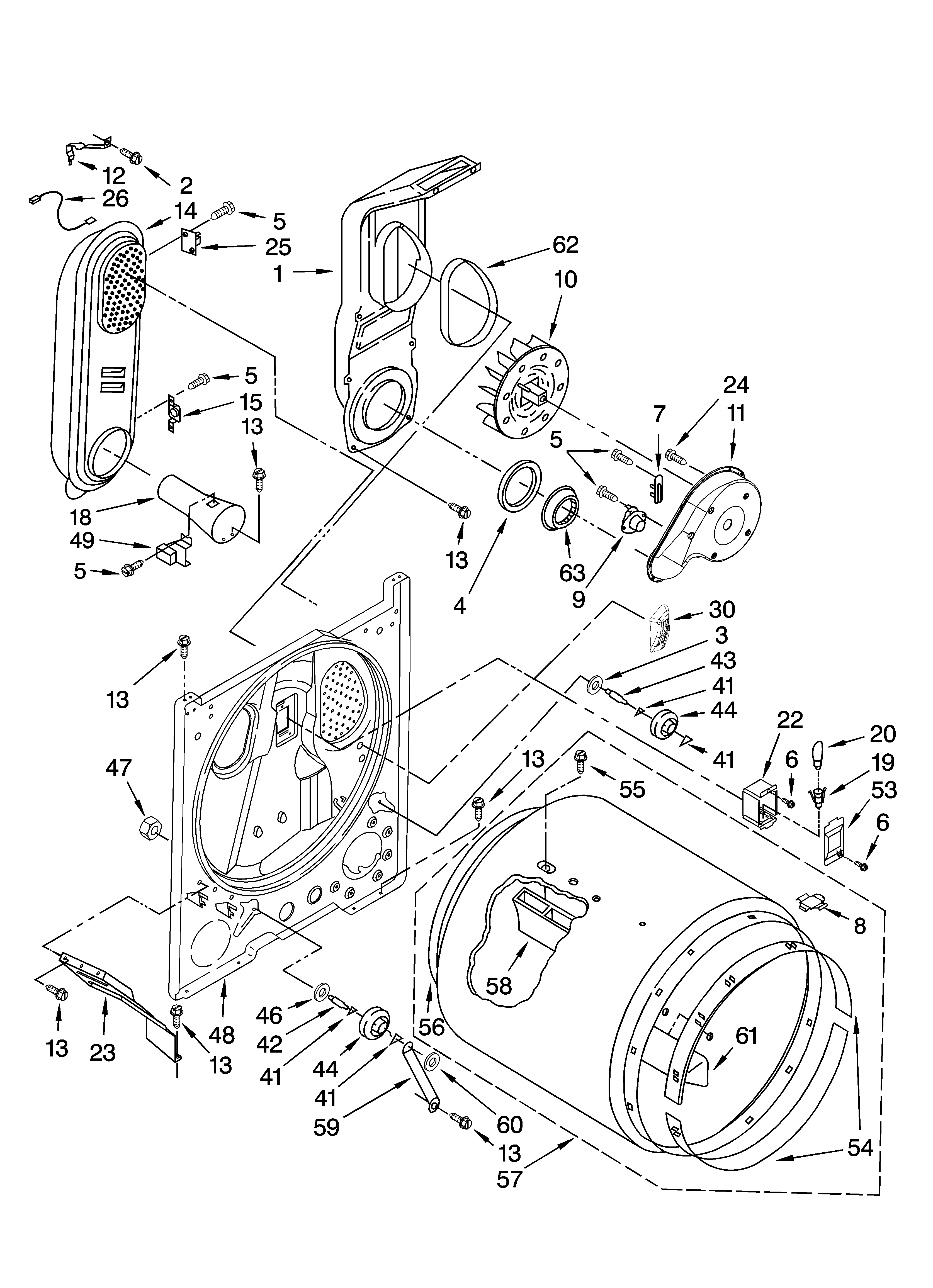 Maytag MGD5920TW0 bulkhead parts diagram