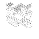 Whirlpool GS773LXSB0 drawer & broiler parts diagram