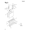 Whirlpool GU2500XTPB7 door and panel parts diagram