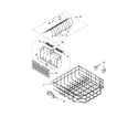 Whirlpool GU2500XTPB7 lower rack parts, optional parts (not included) diagram
