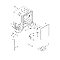 Whirlpool DU1101XTPBA tub and frame parts diagram