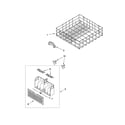 Whirlpool DU1101XTPBA lower rack parts, optional parts (not included) diagram