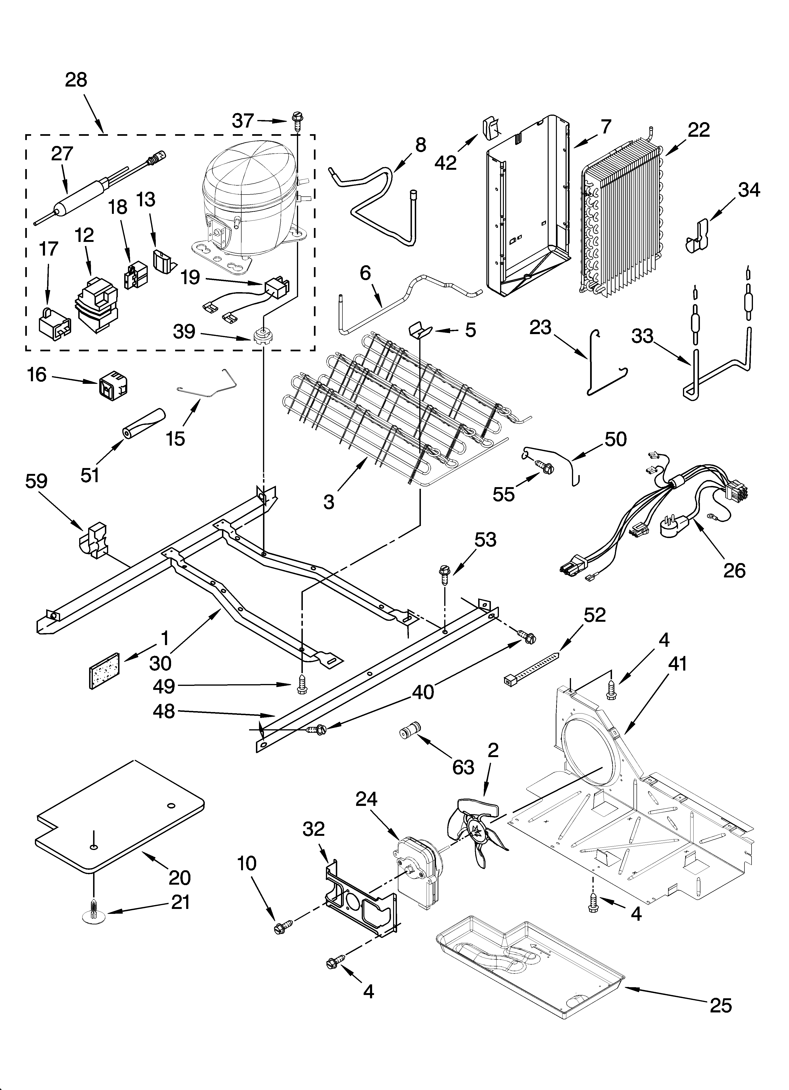 Whirlpool ED5FHAXST02 unit parts diagram