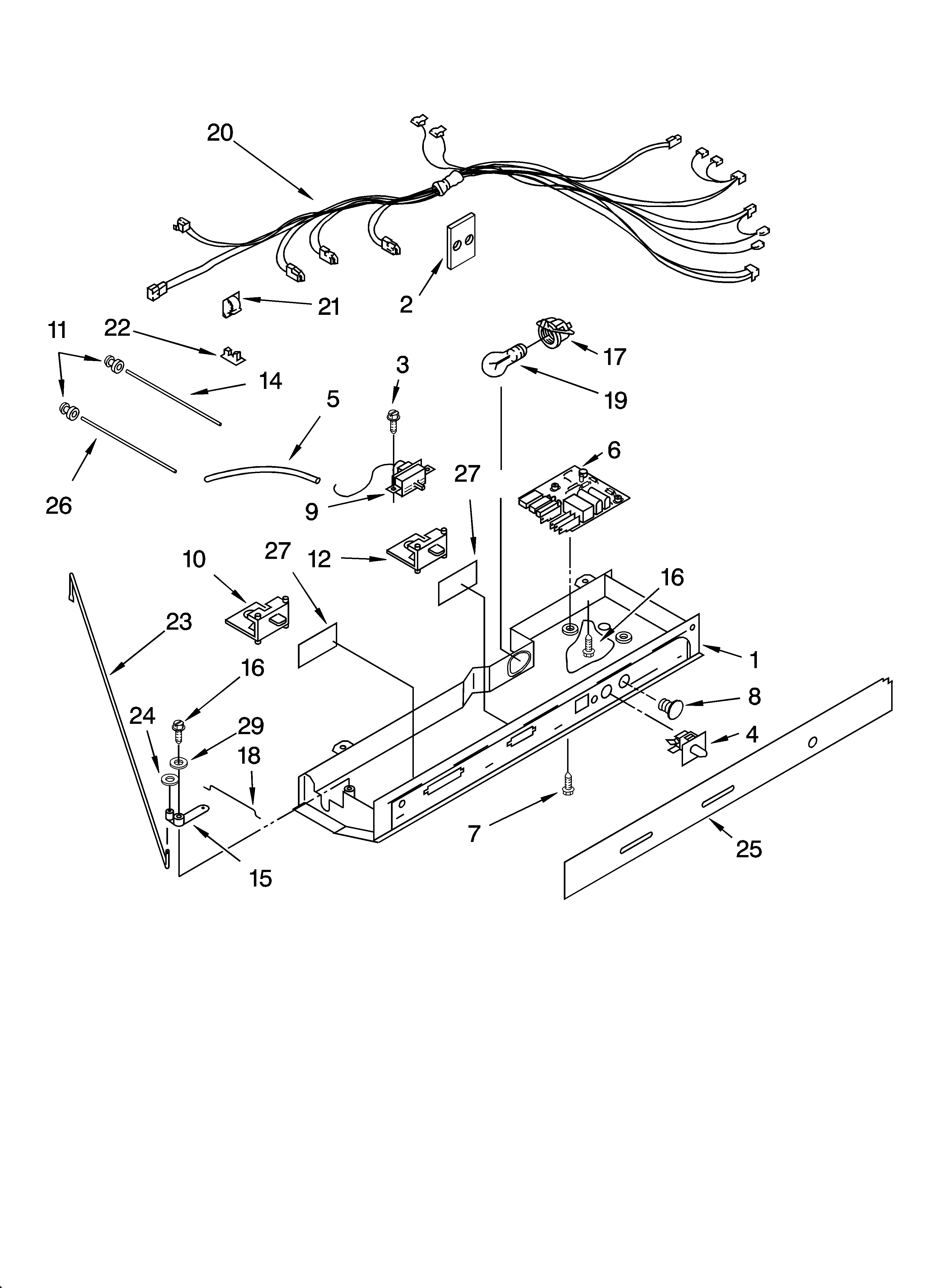 Whirlpool ES2FHAXSB02 control parts diagram