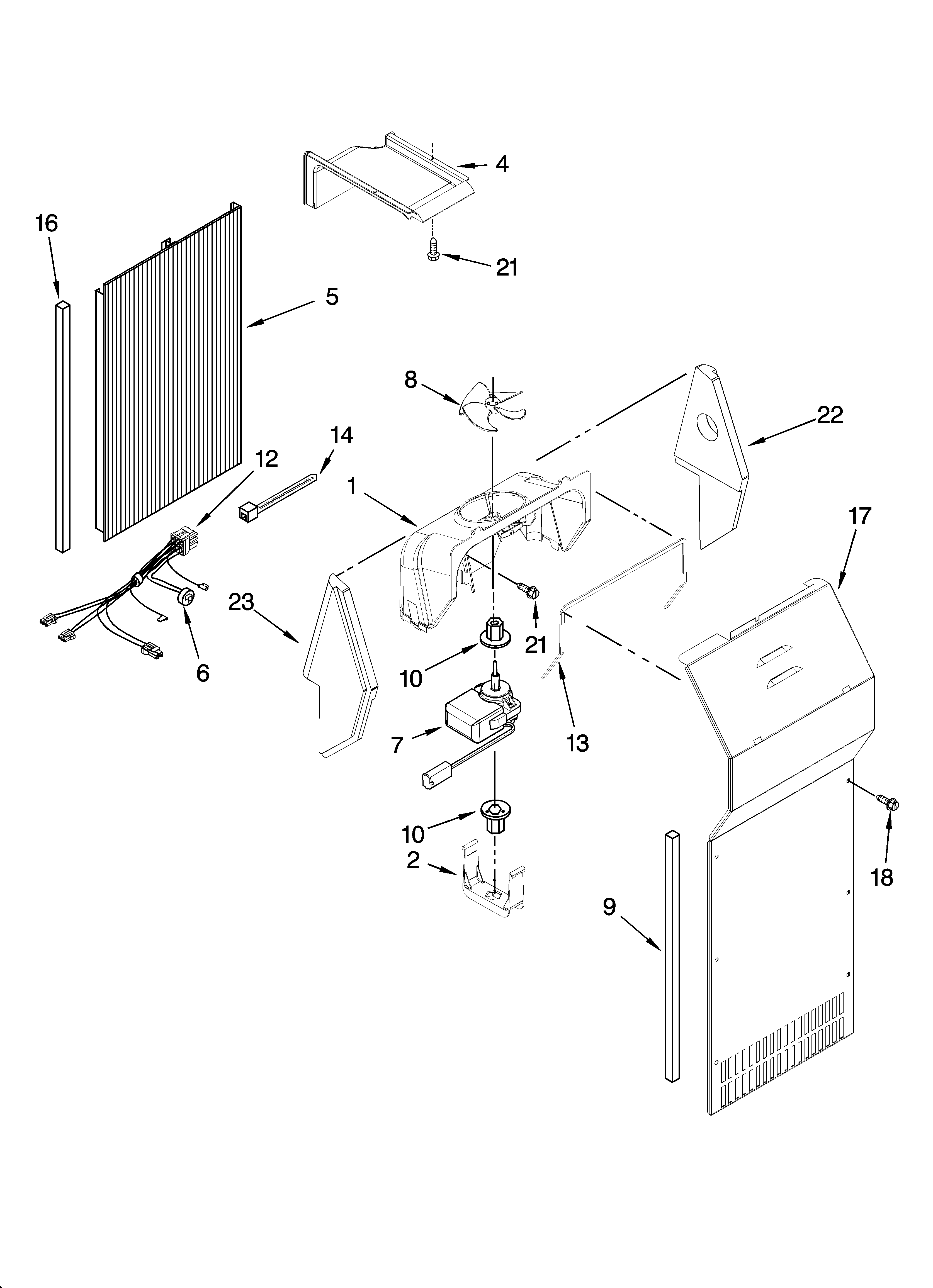 Whirlpool ES2FHAXSB02 air flow parts, optional parts (not included) diagram