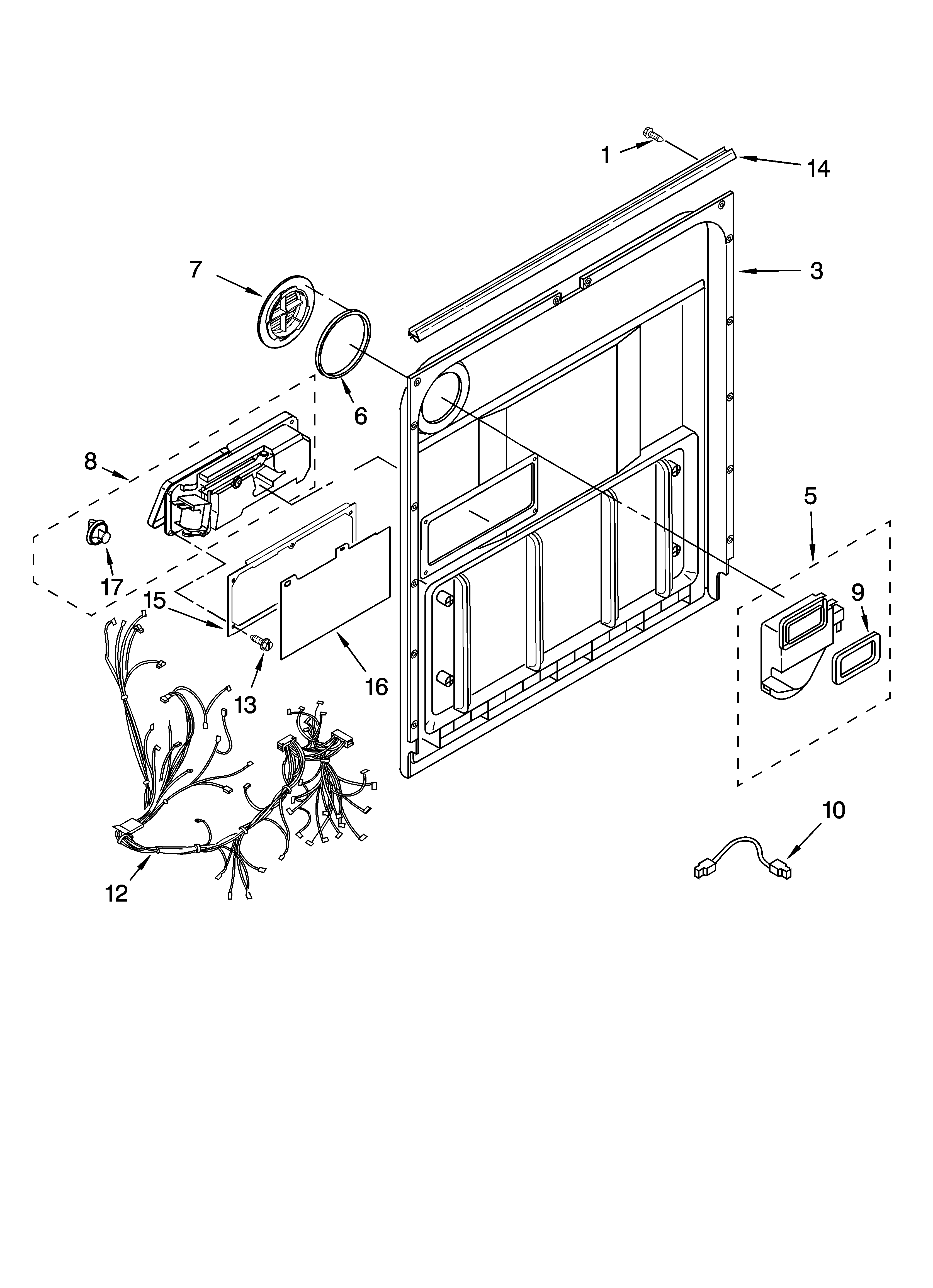 Whirlpool GU2455XTSQ1 door and latch parts diagram