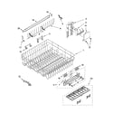 Whirlpool GU2700XTSS1 upper rack and track parts diagram
