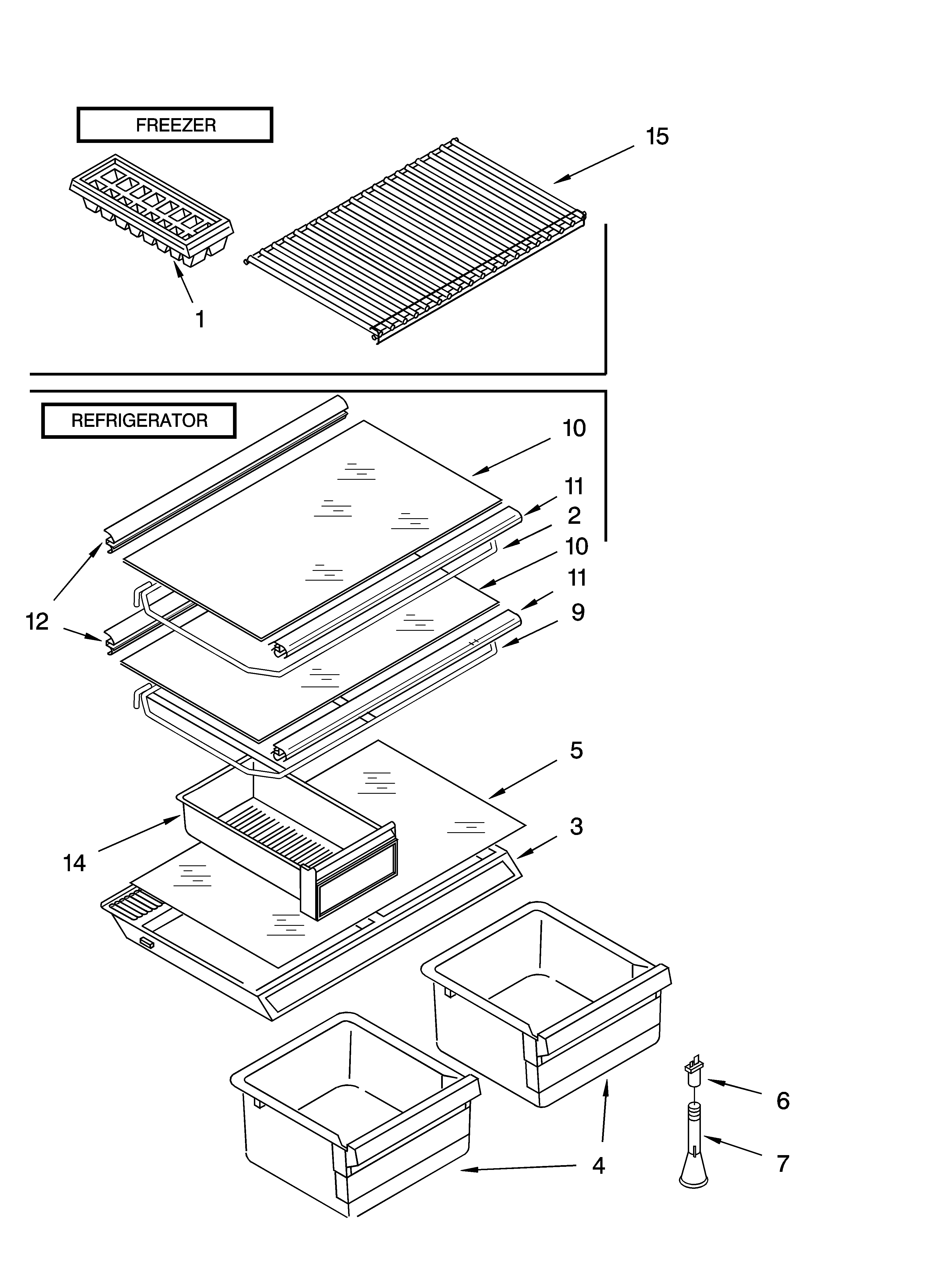 Inglis IJT181300 shelf parts, optional parts diagram