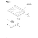 Whirlpool RF362LXST1 cooktop parts diagram