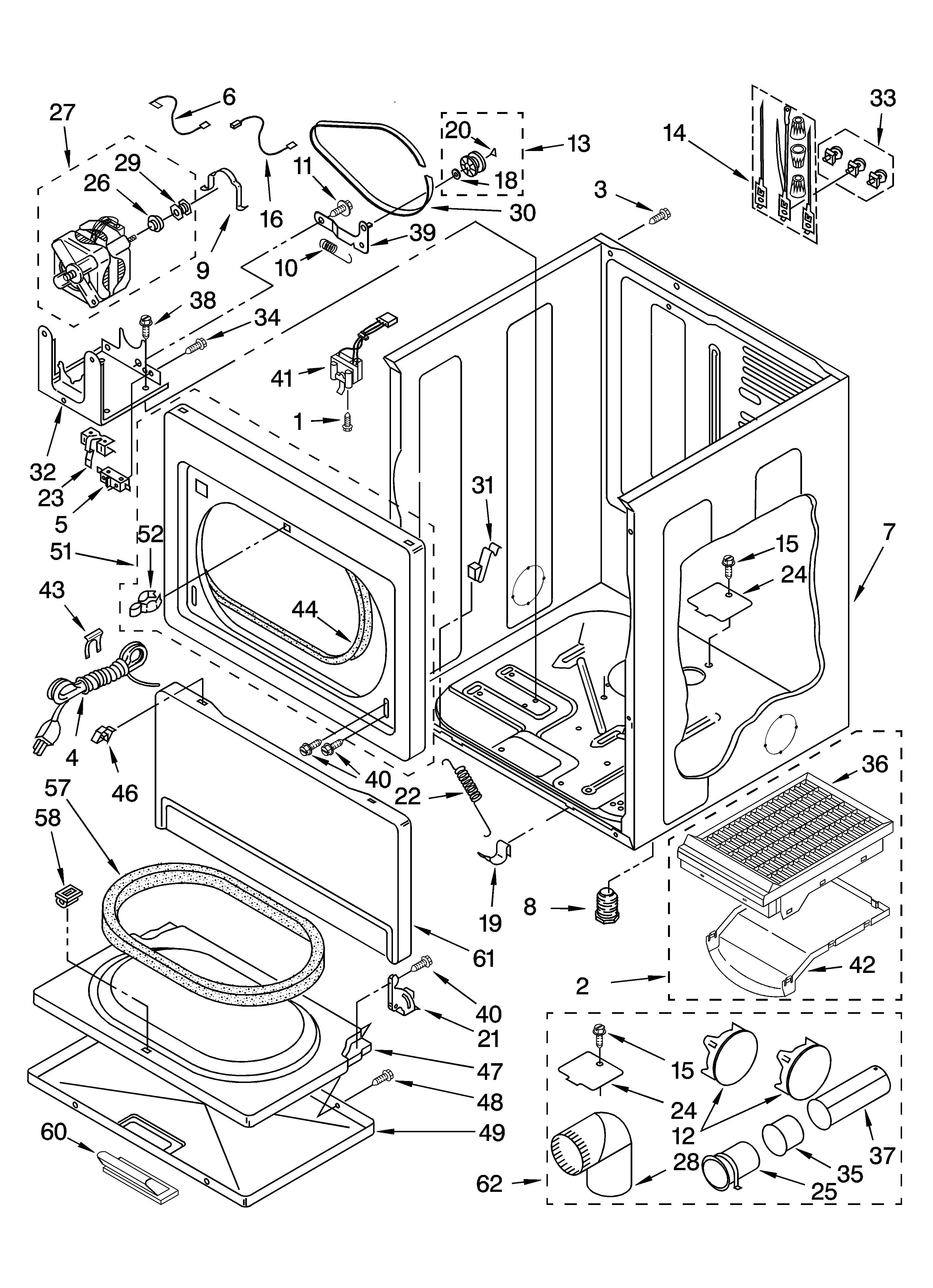 Whirlpool YGEW9868KQ2 cabinet parts diagram
