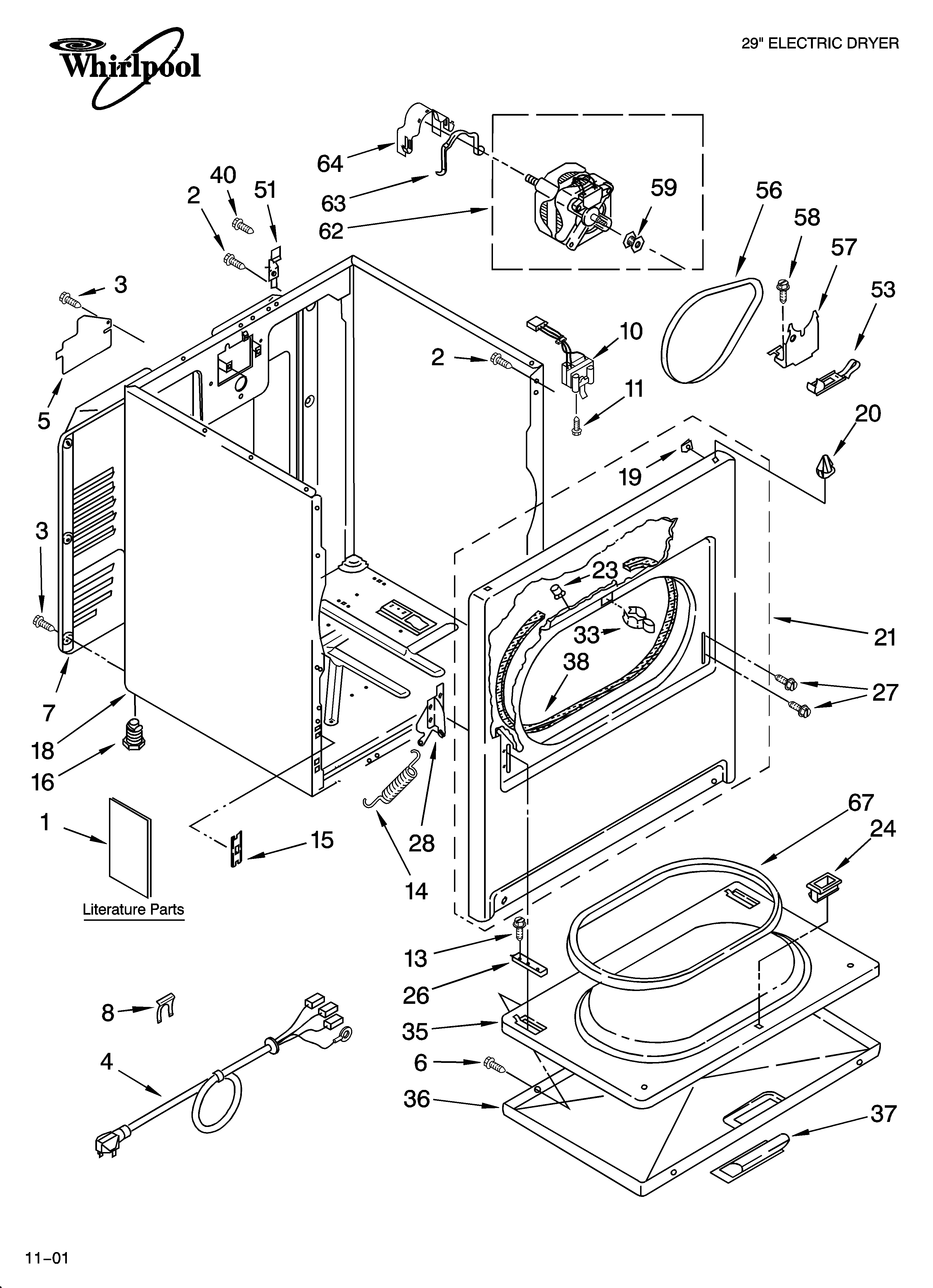 Whirlpool YLEQ8000JQ2 cabinet parts diagram