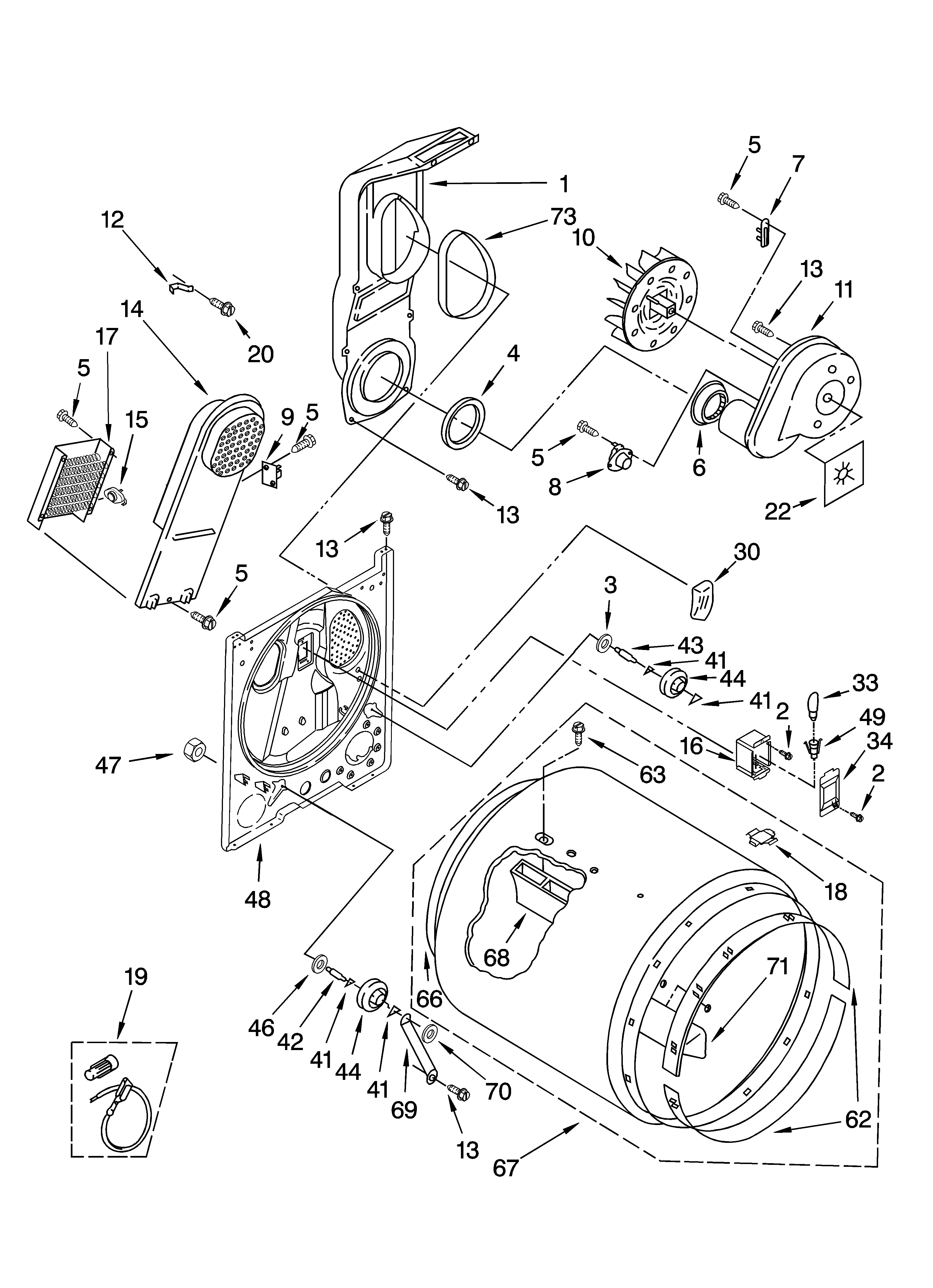 Whirlpool YLEQ8000JQ2 bulkhead parts diagram