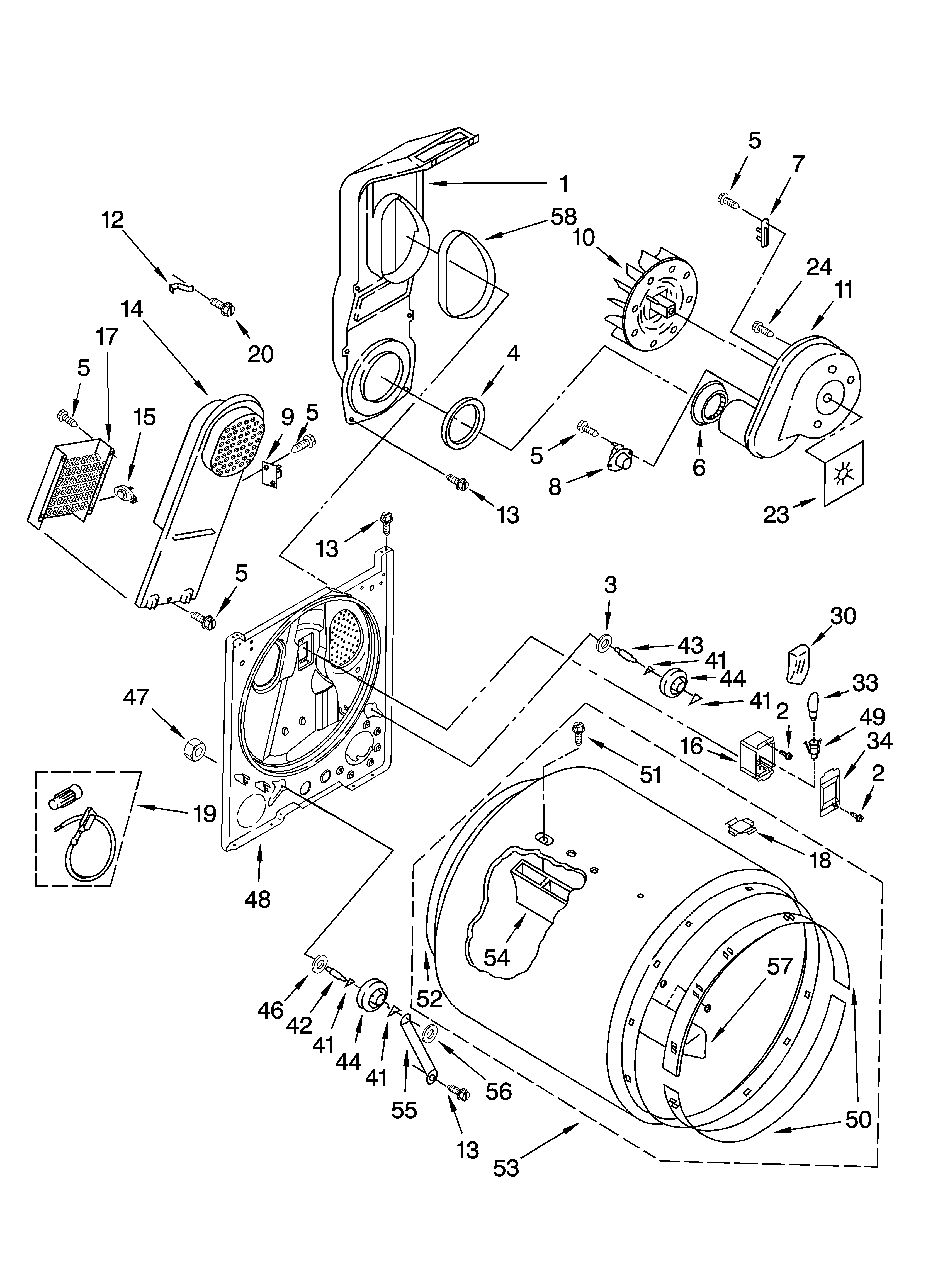 Whirlpool YLEQ9857LW0 bulkhead parts, optional parts (not included) diagram