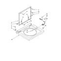 Whirlpool YLTE5243DQ2 washer top and lid parts diagram