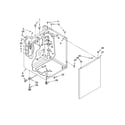Whirlpool YLTE5243DQ2 washer cabinet parts diagram