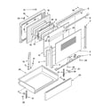 Whirlpool GJP84801 door and drawer parts diagram