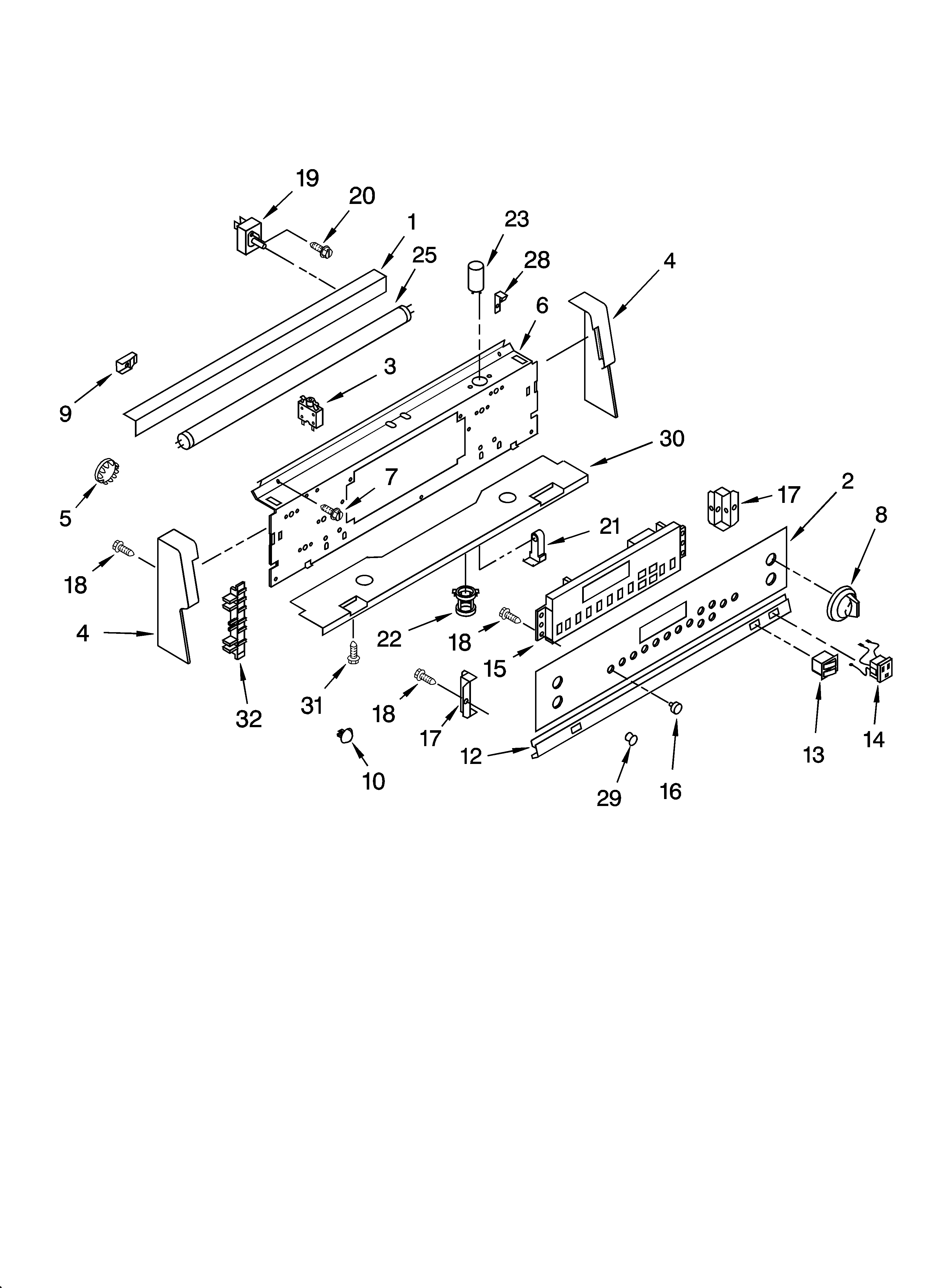 Whirlpool GJP84901 control panel parts diagram