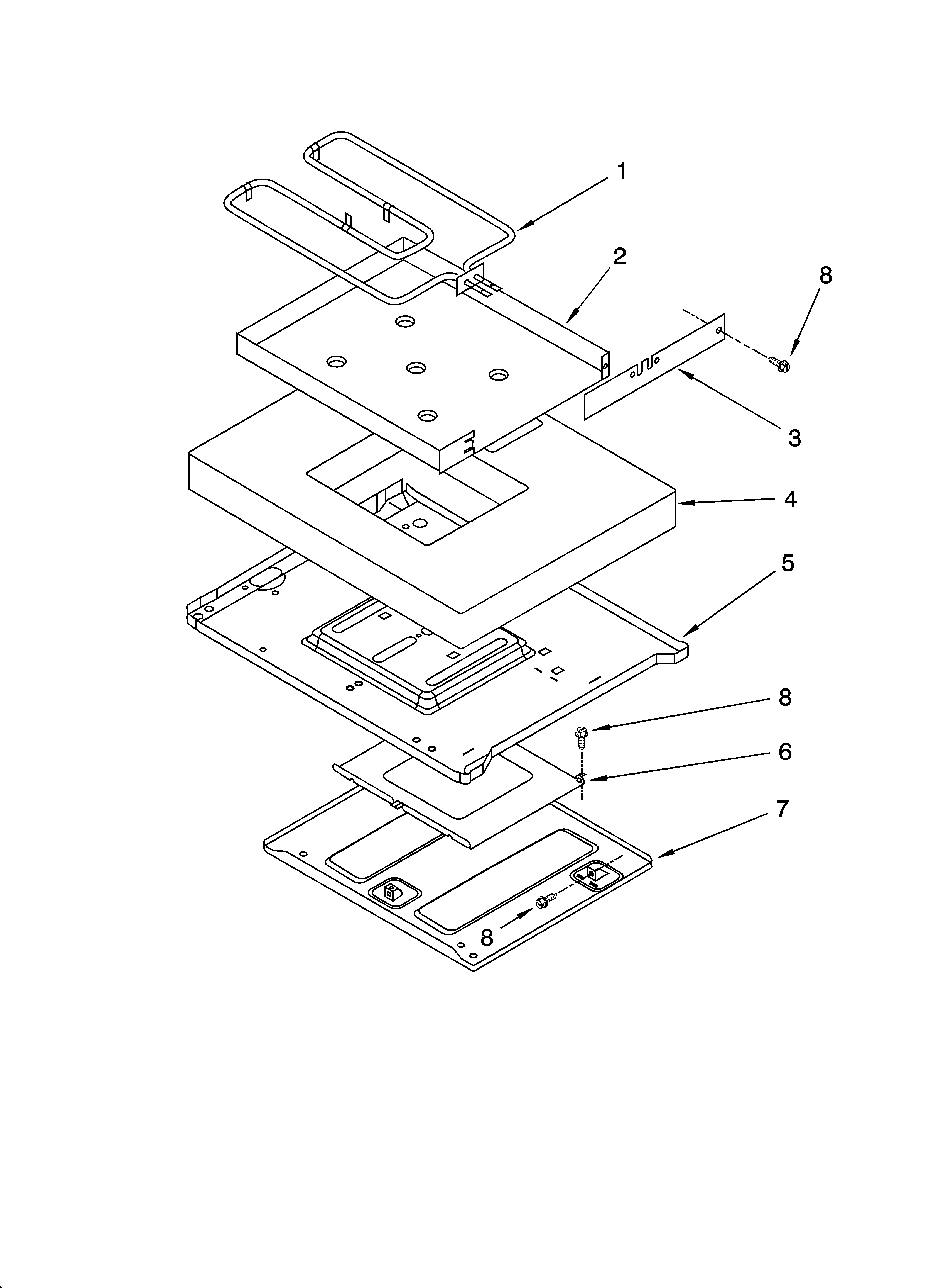 Whirlpool GJP84901 hidden bake parts, miscellaneous parts diagram